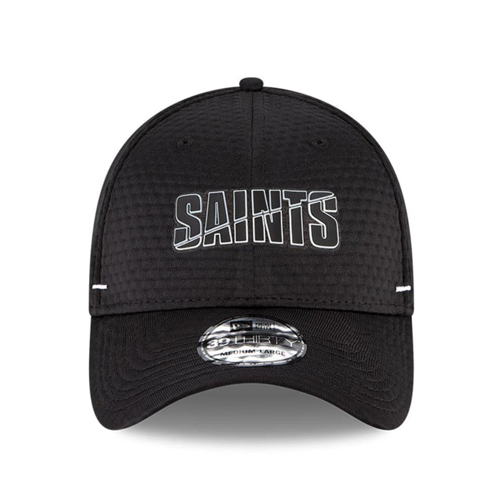 New Era Caps New Orleans Saints New Era NFL 2020 Summer Sideline 39THIRTY Flex Fit Curve Hat - Black