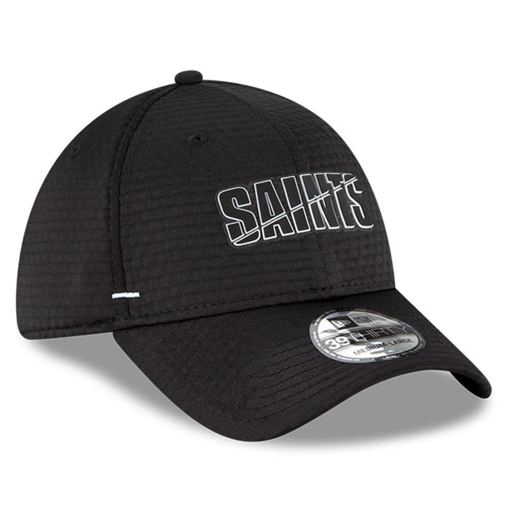 New Era Caps New Orleans Saints New Era NFL 2020 Summer Sideline 39THIRTY Flex Fit Curve Hat - Black