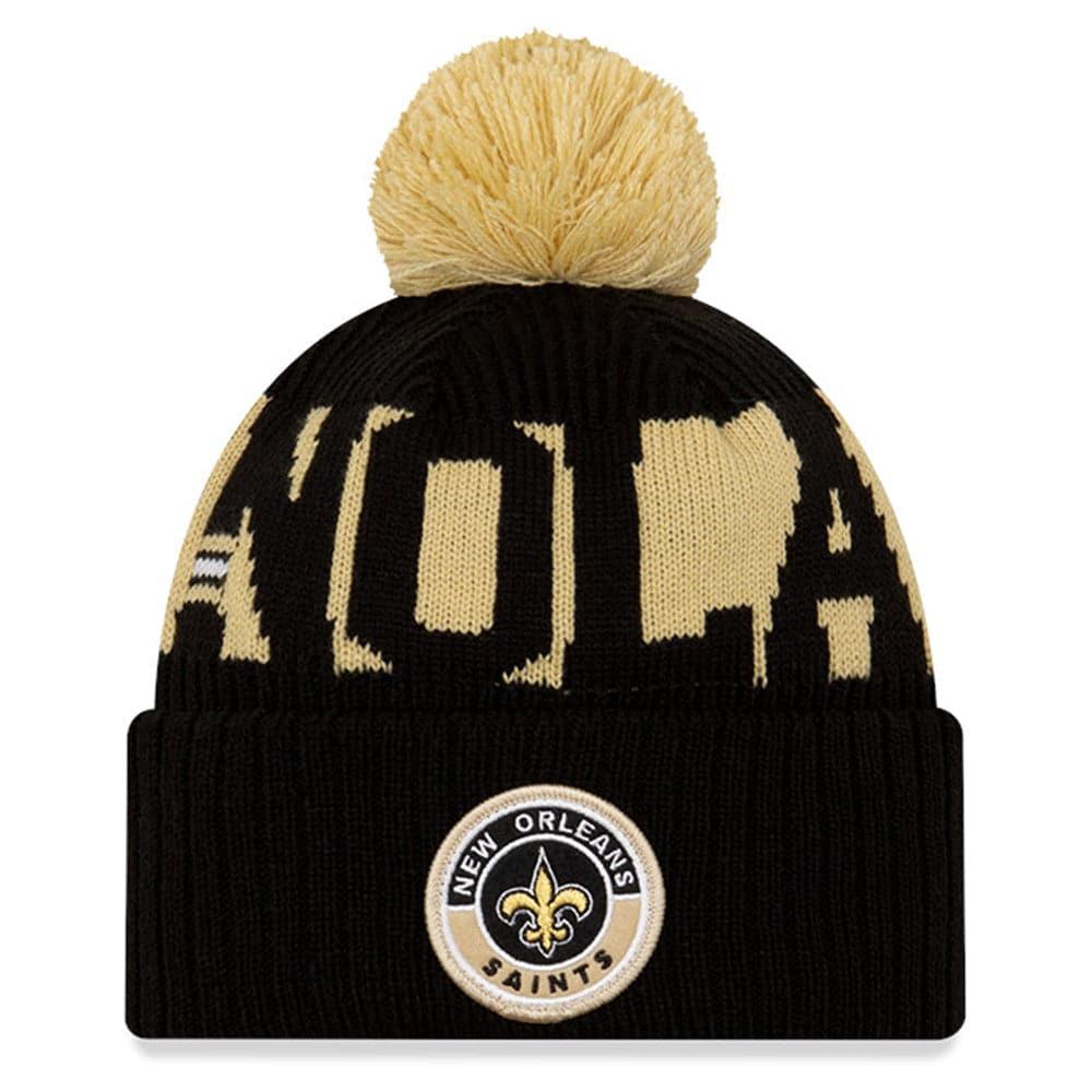 New Era Beanies New Orleans Saints New Era NFL 2020 Team Sideline Knit Beanie - Black