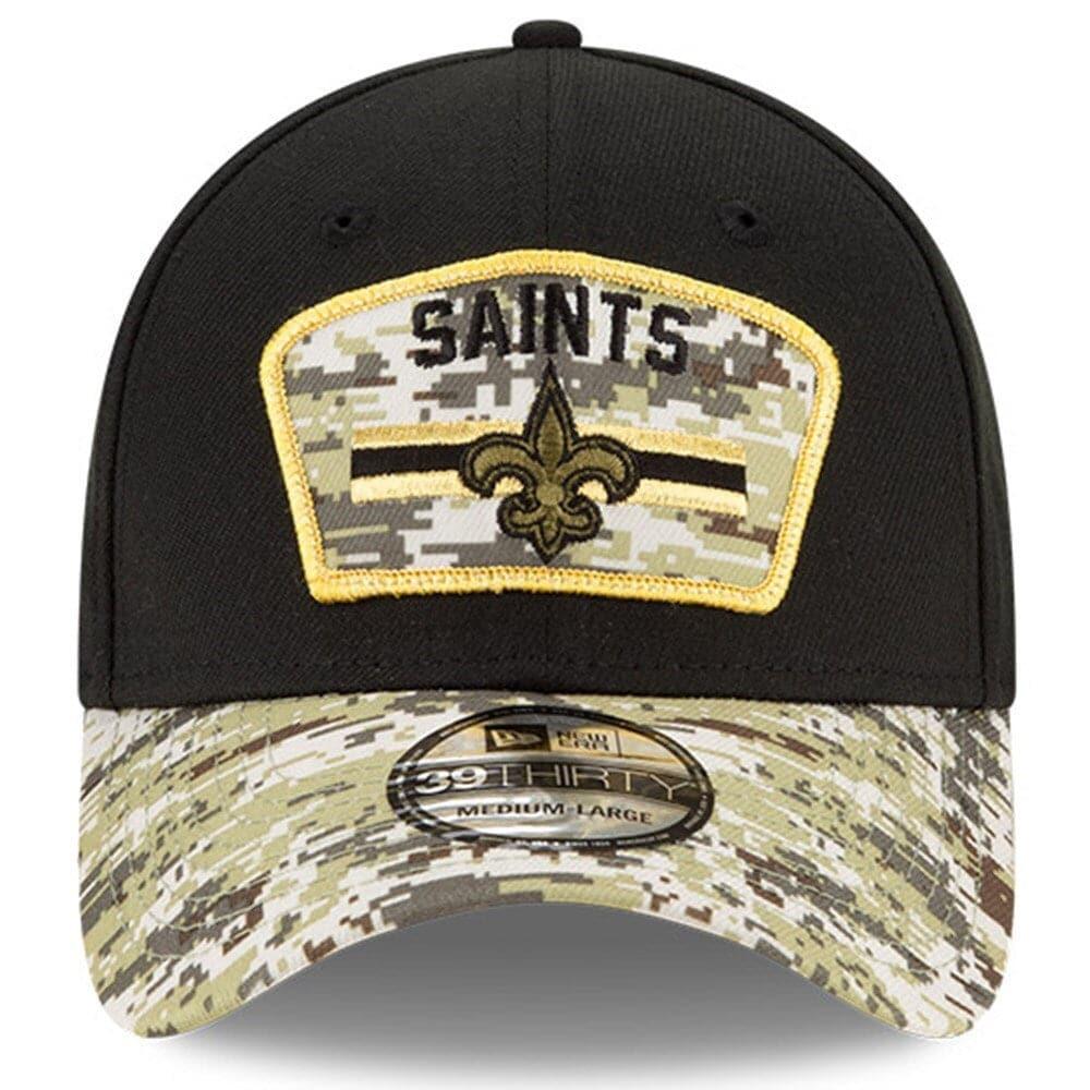 New Era Caps New Orleans Saints New Era NFL 2021 Salute To Service 39THIRTY Flex Fit Hat - Black