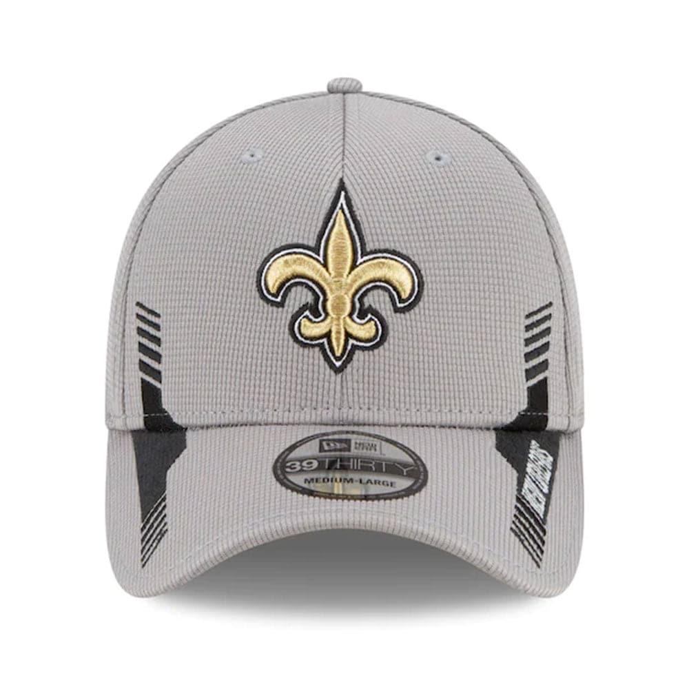New Era Caps New Orleans Saints New Era NFL 2021 Sideline Home 39THIRTY Flex Fit Hat - Grey