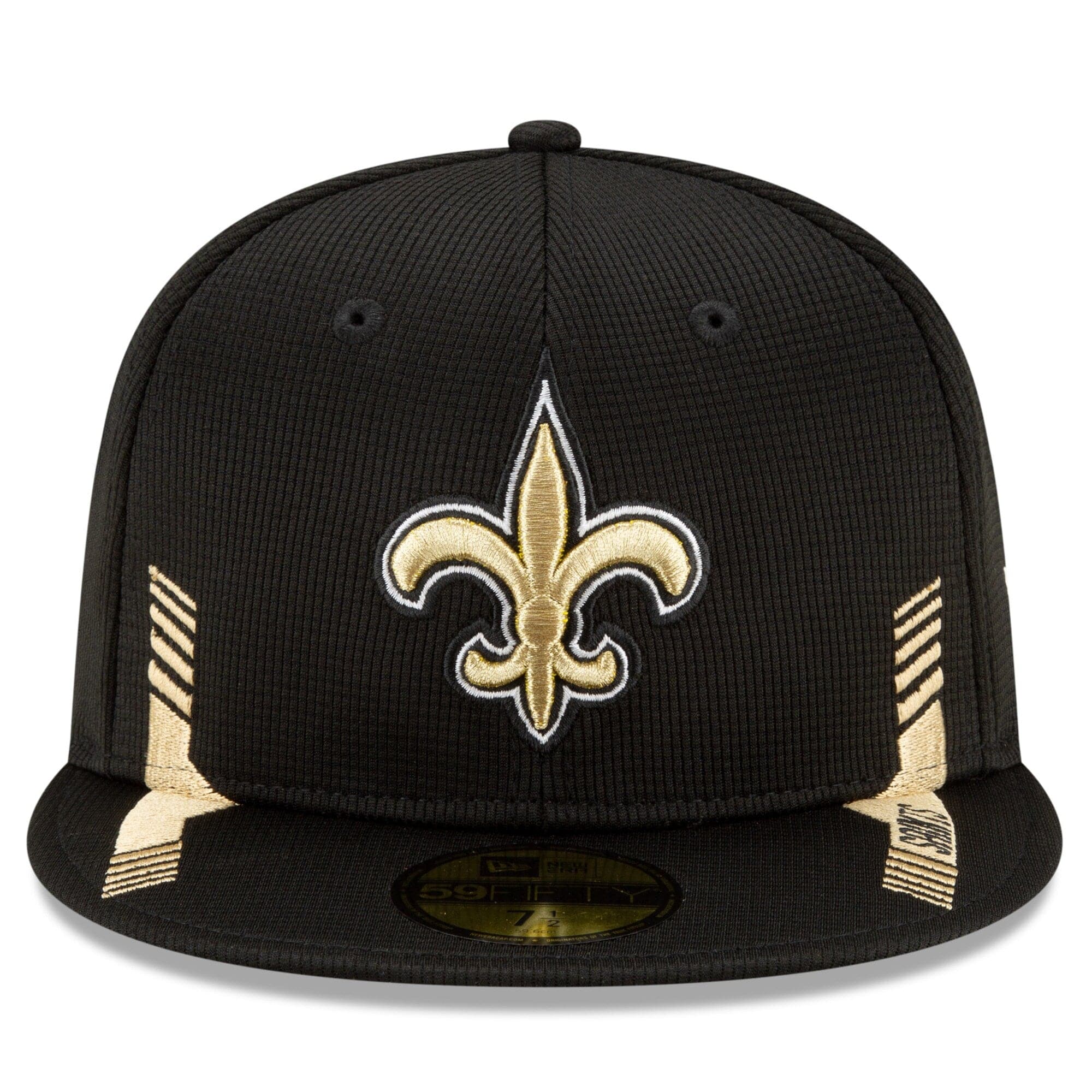 New Era Caps New Orleans Saints New Era NFL 2021 Sideline Home 59FIFTY Fitted Hat - Black