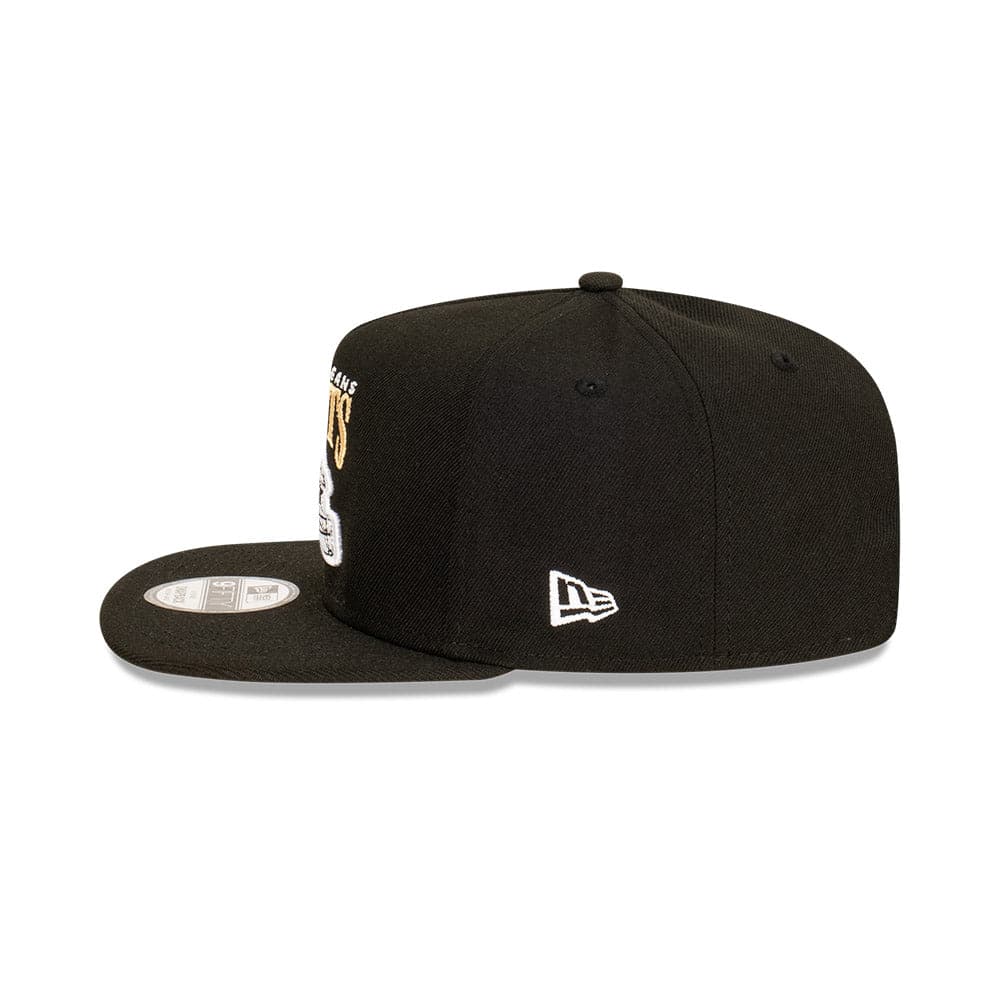 New Era Caps New Orleans Saints New Era NFL Helmet Arch 9FIFTY A-Frame Snapback Hat - Black
