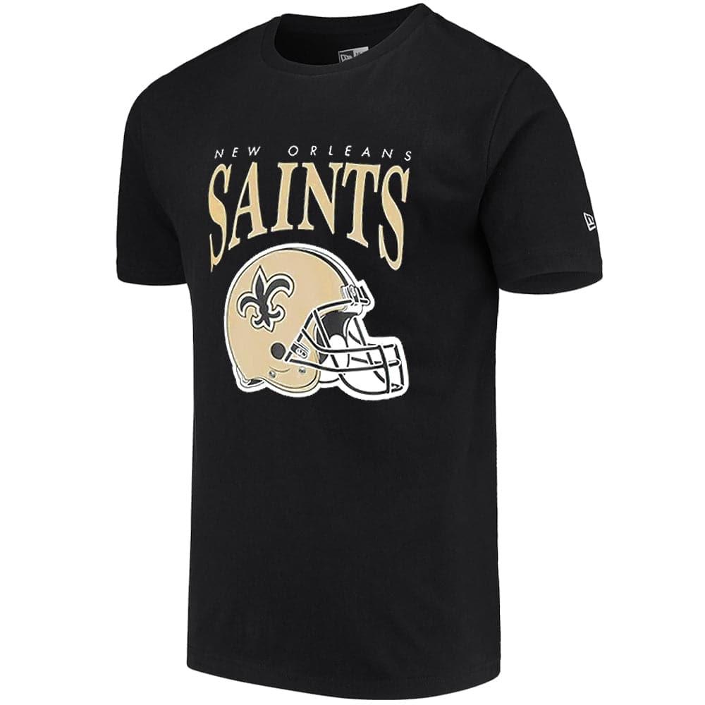 New Era T-Shirts New Orleans Saints New Era NFL Helmet Arch T-Shirt - Black