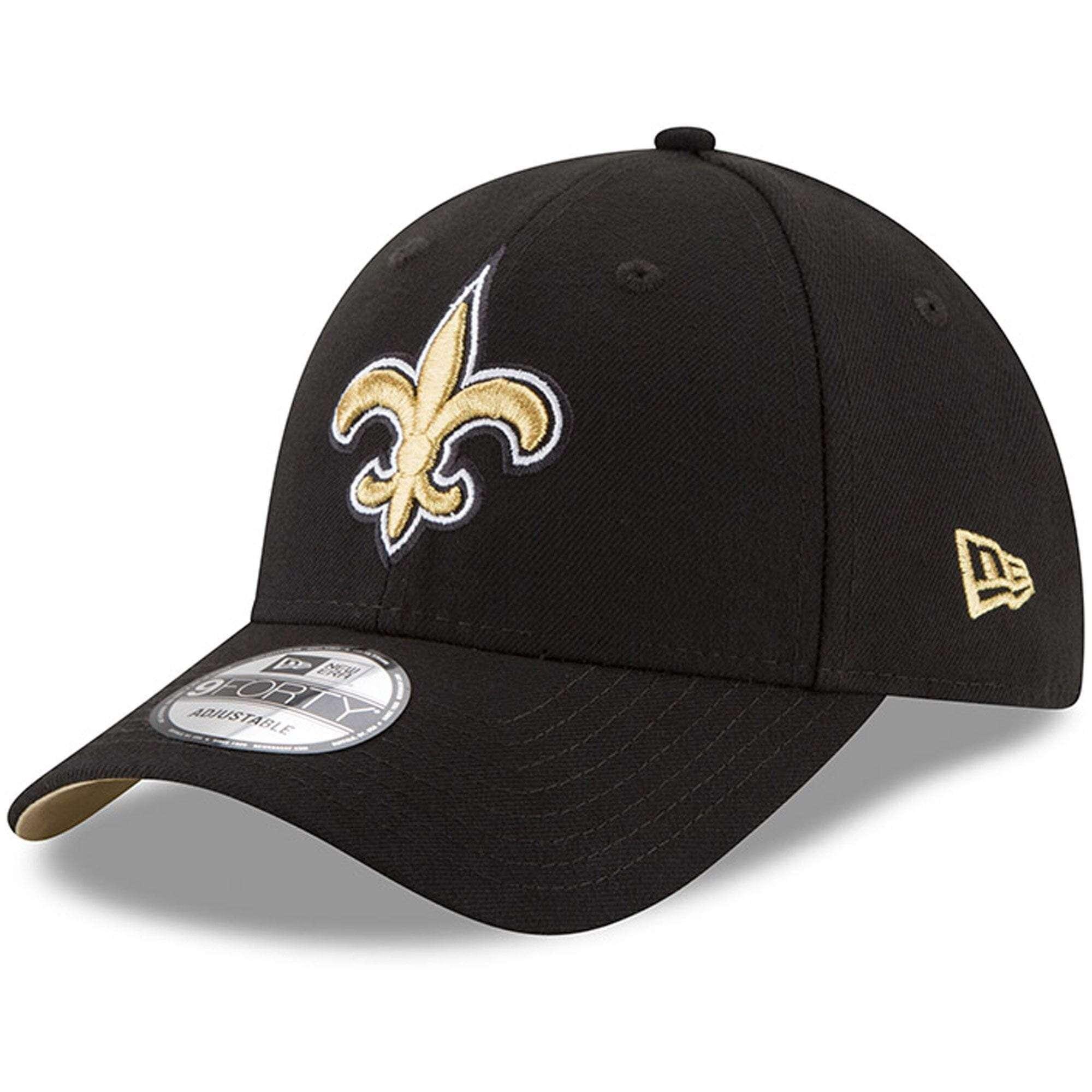 New Era Caps New Orleans Saints New Era NFL Omaha 9FORTY Curved Snapback Hat - Black