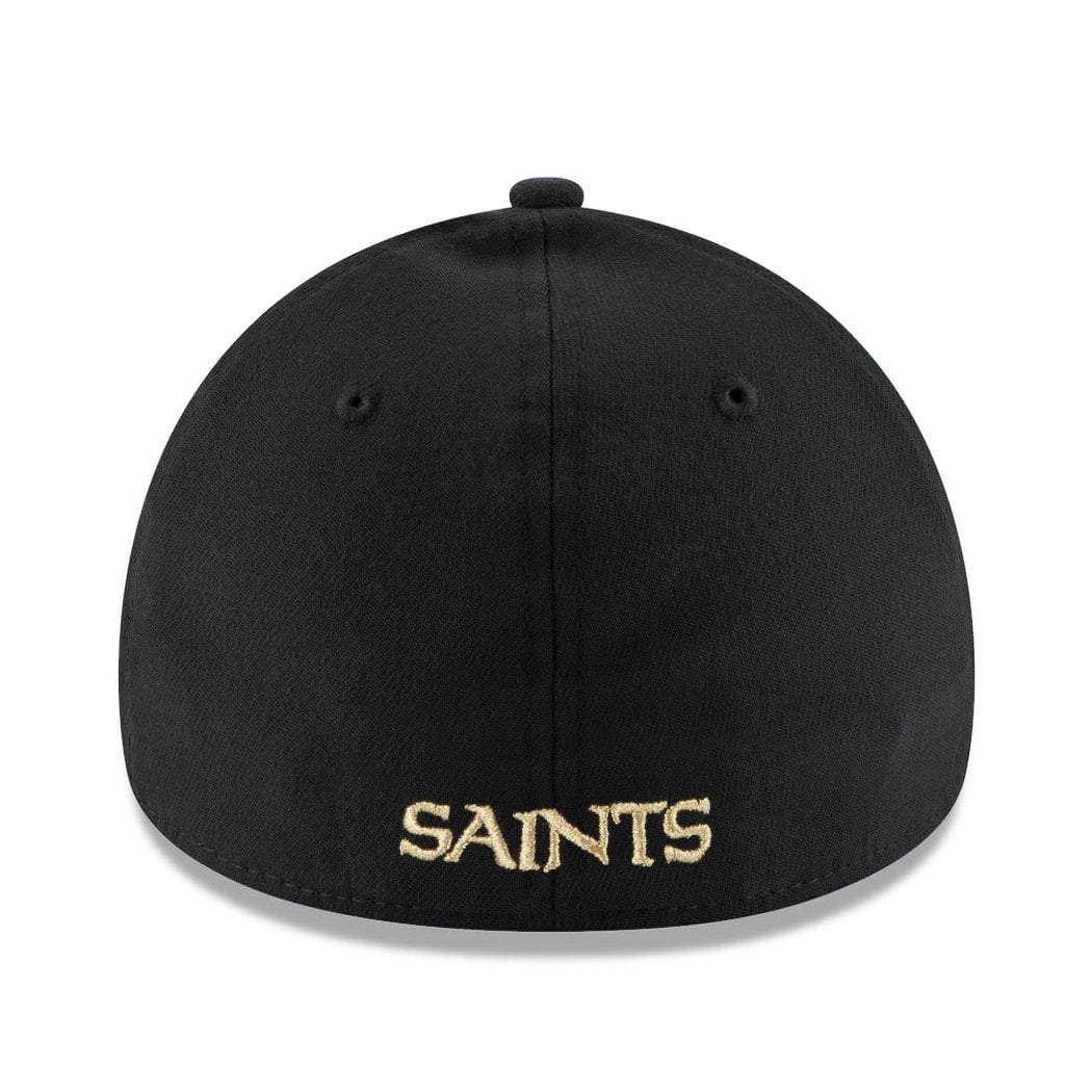 New Era Caps New Orleans Saints New Era NFL Team 39THIRTY Stretch-Fit Curve Hat - Black