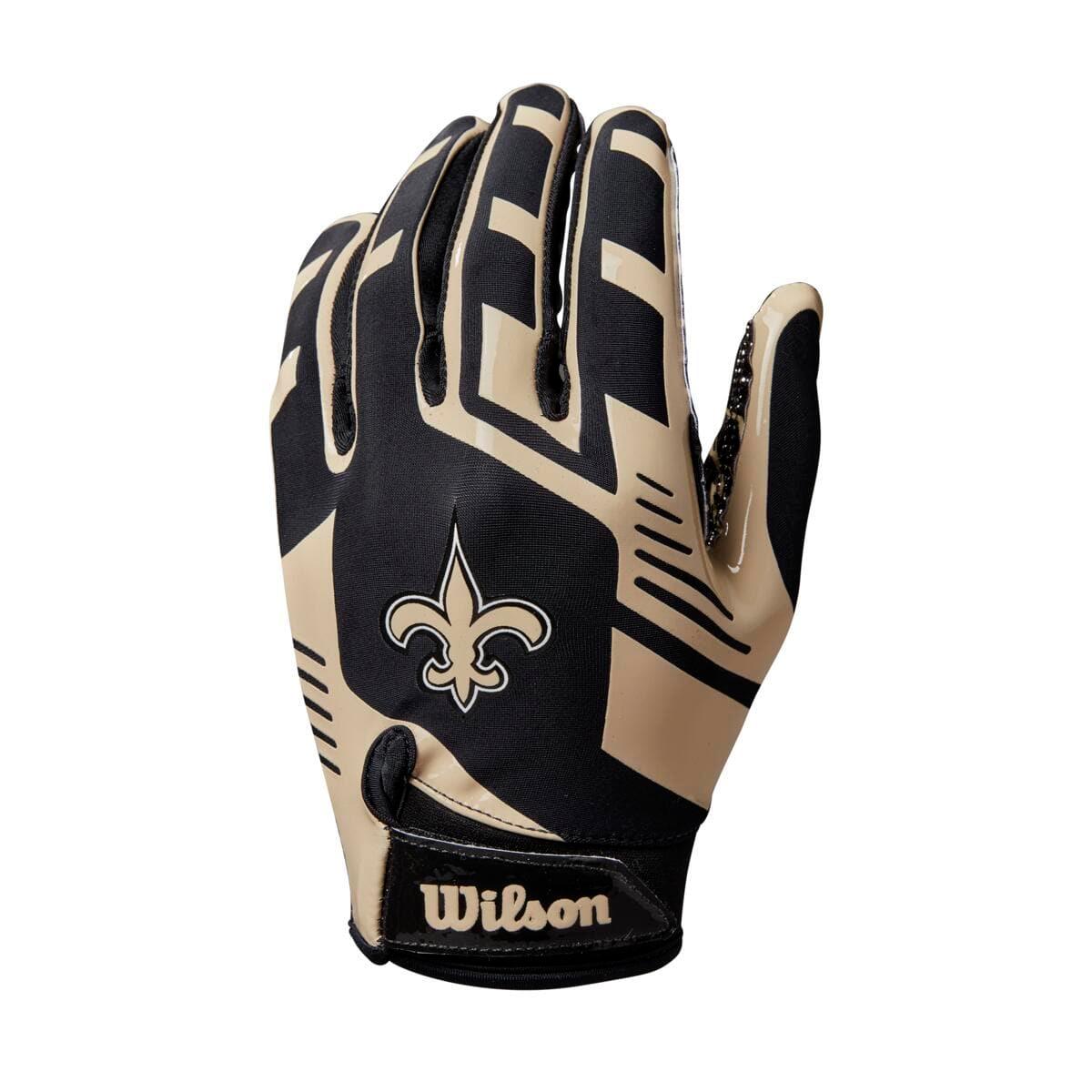 Wilson Sporting Goods Gloves New Orleans Saints Wilson NFL Team Stretch Fit Receiver Gloves