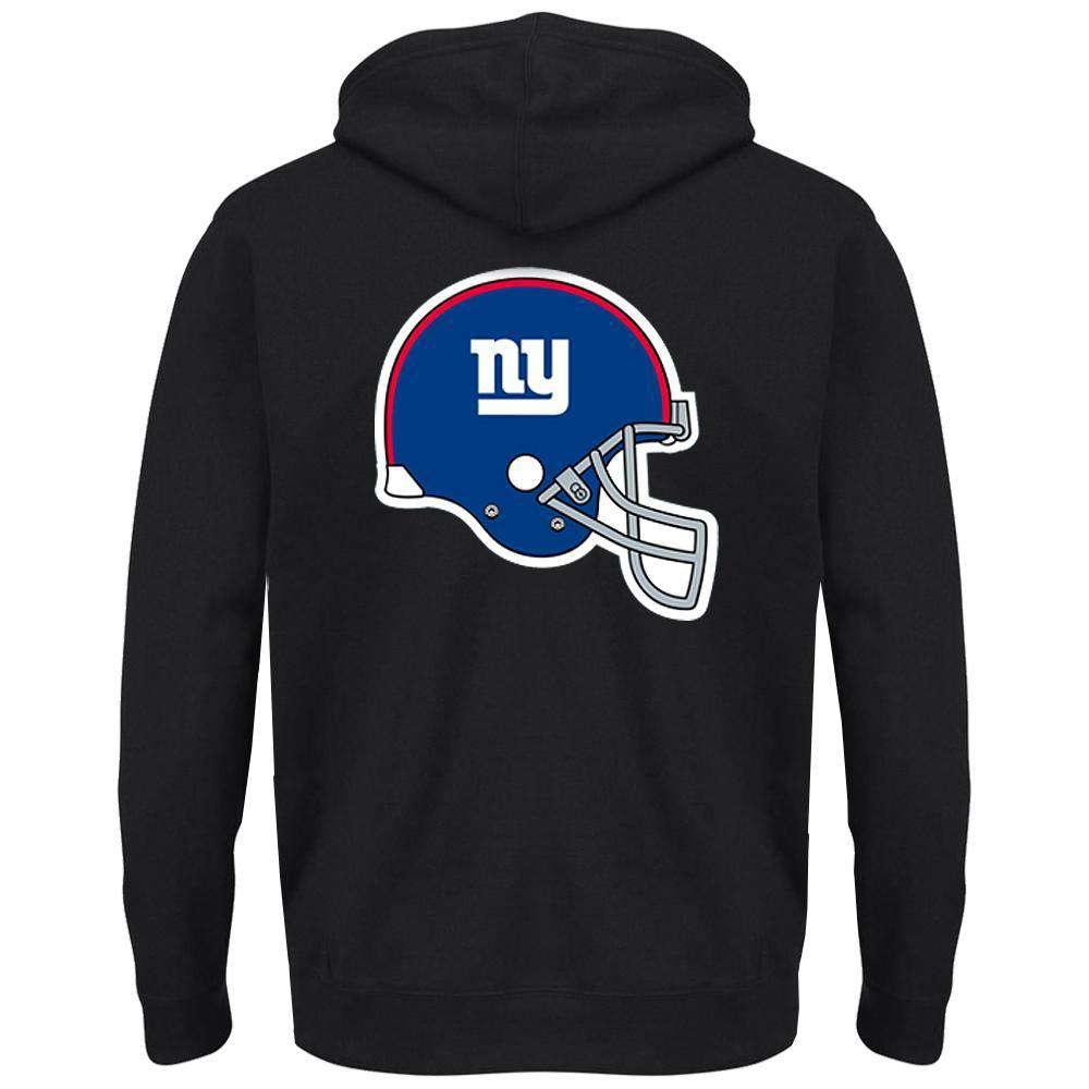 Majestic Athletic Jumpers New York Giants Majestic NFL Helmet Logo Hoodie Jumper - Black