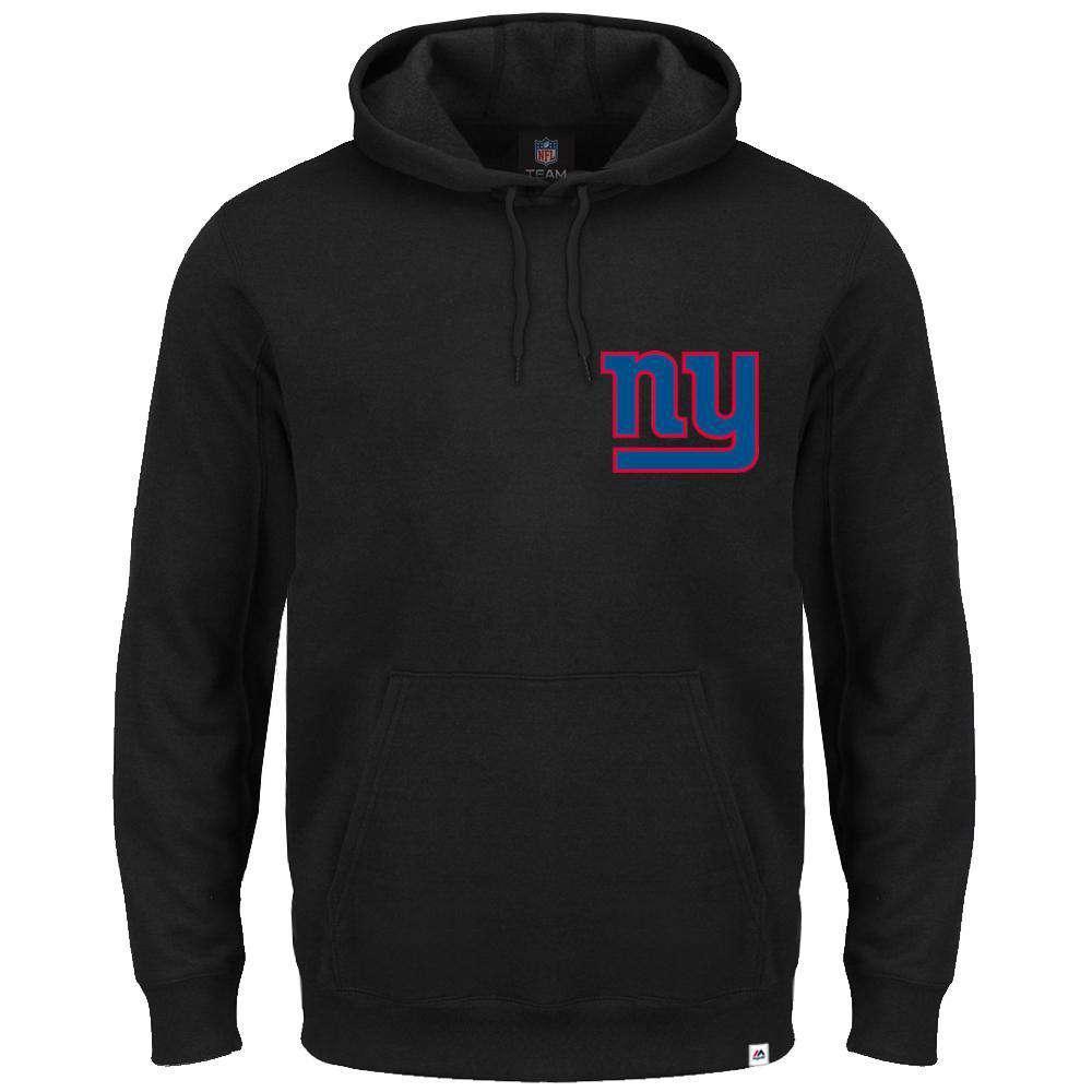 Majestic Athletic Jumpers New York Giants Majestic NFL Helmet Logo Hoodie Jumper - Black