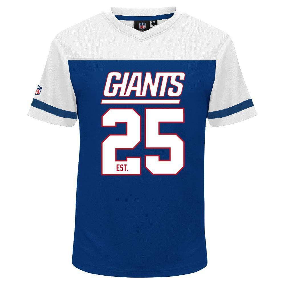 Majestic Athletic T-Shirts New York Giants Majestic NFL Poly Mesh Jersey Shirt - Blue