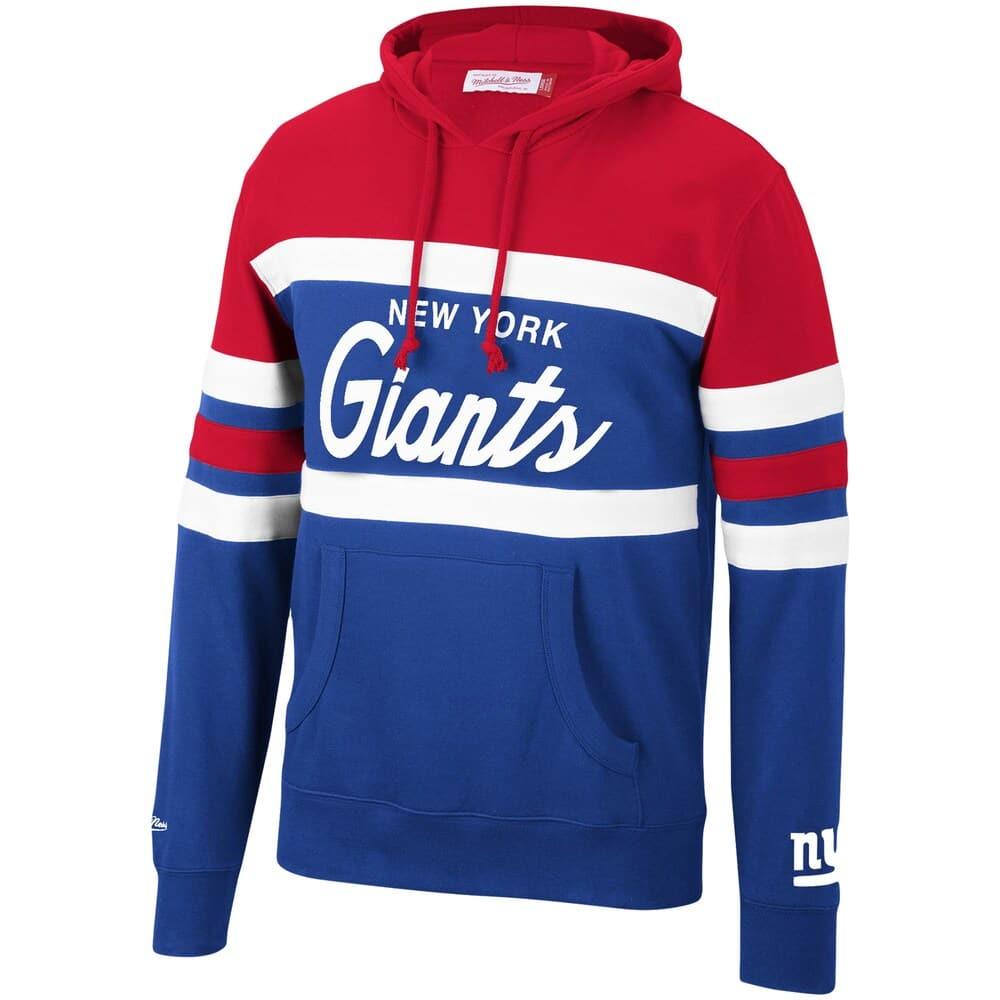 Mitchell And Ness Jumpers New York Giants Mitchell & Ness NFL Head Coach Hoodie Jumper - Blue