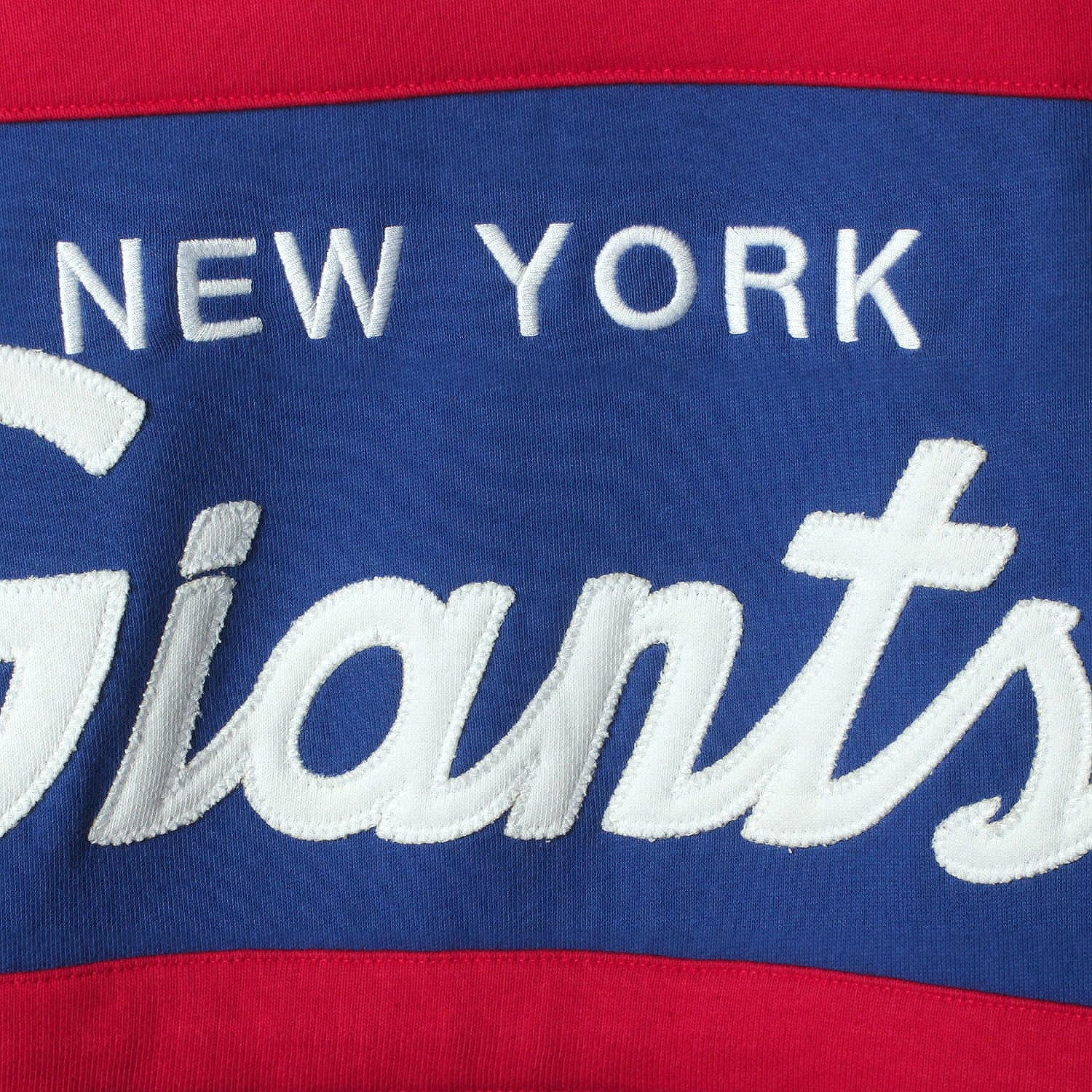 Mitchell And Ness Jumpers New York Giants Mitchell & Ness NFL Head Coach Premium Hoodie Jumper - Blue