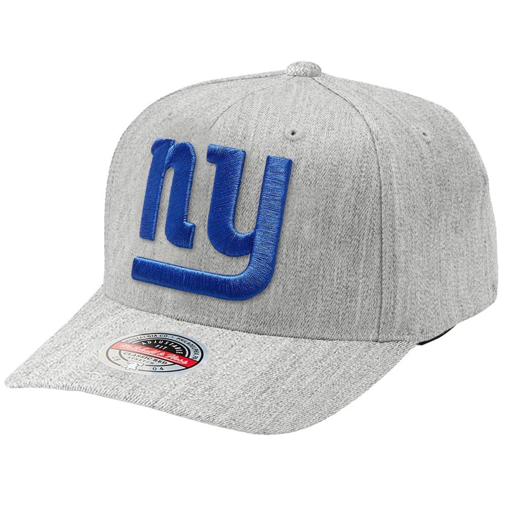 Mitchell And Ness Caps New York Giants Mitchell & Ness NFL Throwback Curve Snapback Hat - Heather Grey
