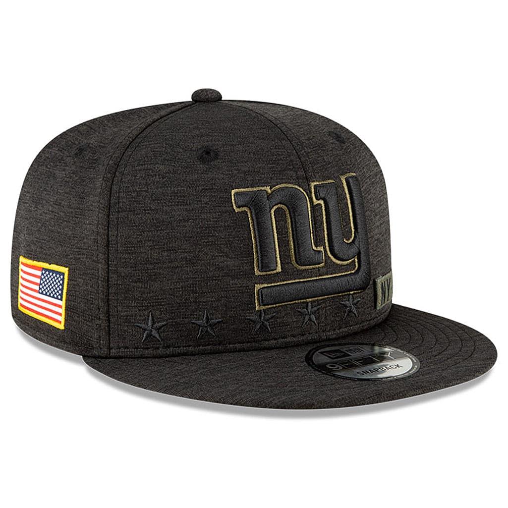 New Era Caps New York Giants New Era NFL 2020 Salute To Service 9FIFTY Snapback Hat - Black