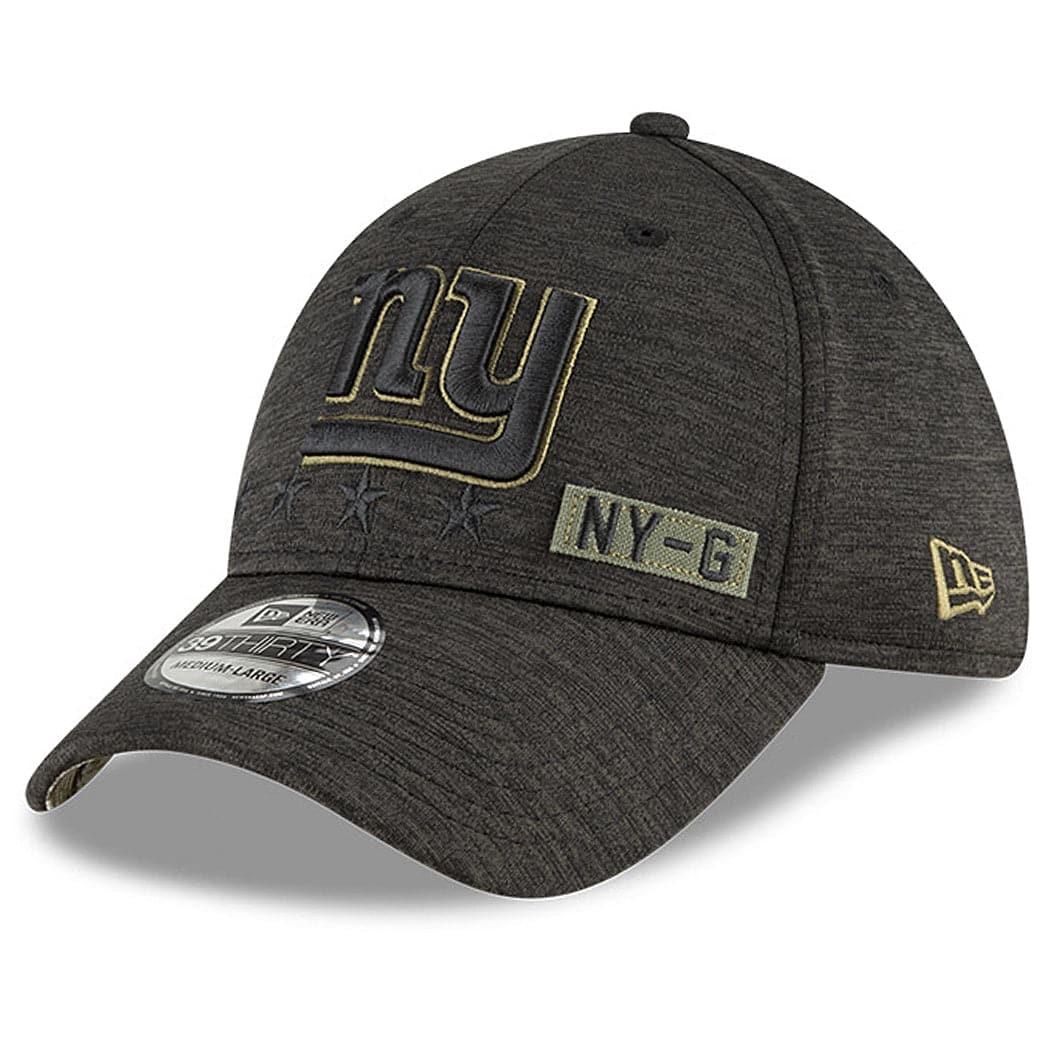 New Era Caps New York Giants New Era NFL 2020 Sideline 39THIRTY Flex Fit Curve Hat - Black