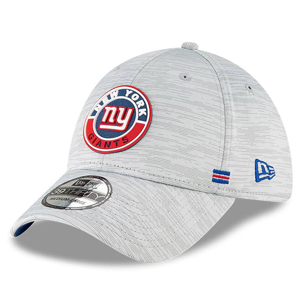 New Era Caps New York Giants New Era NFL 2020 Sideline 39THIRTY Flex Fit Curve Hat - Grey