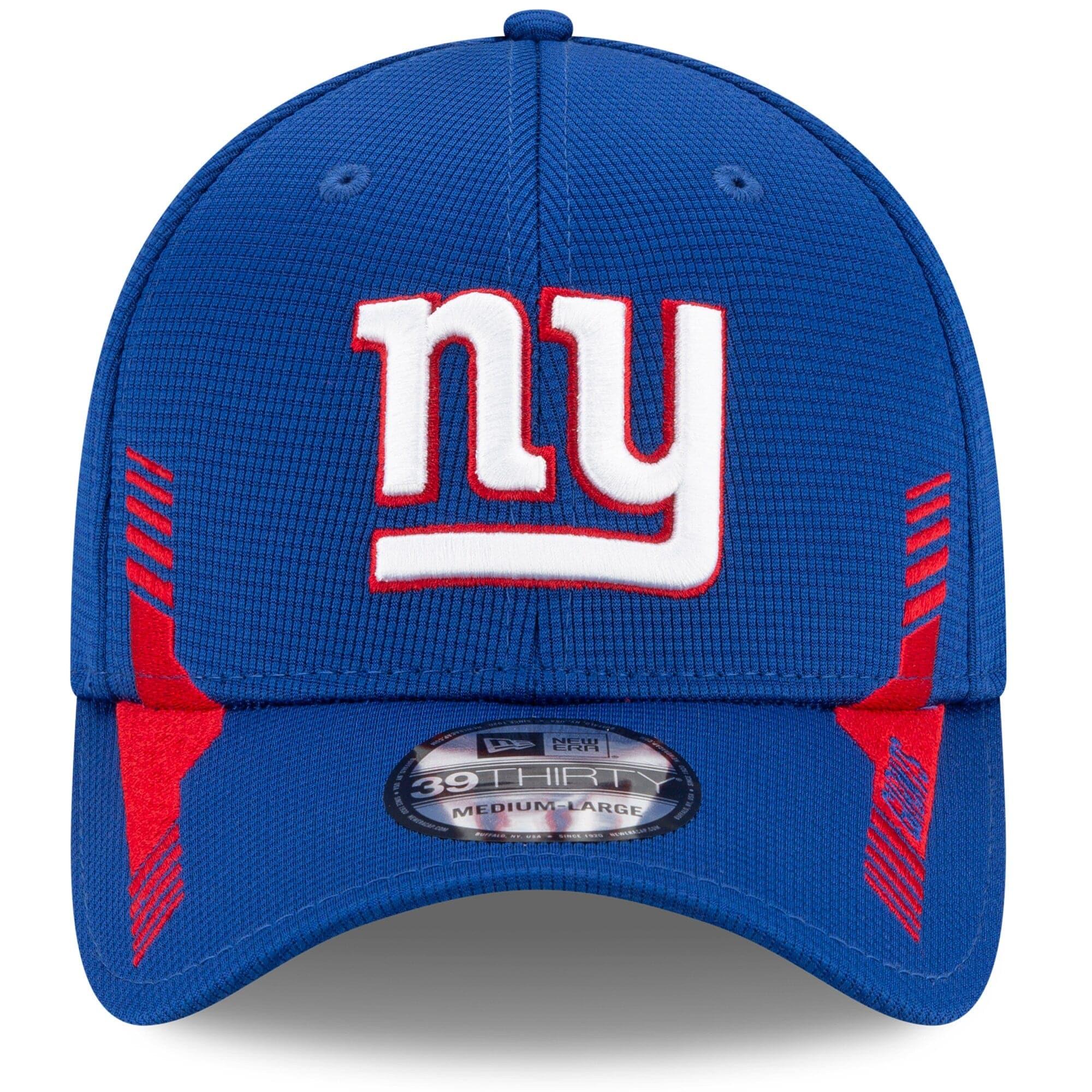 New Era Caps New York Giants New Era NFL 2021 Sideline Home 39THIRTY Flex Fit Hat - Blue
