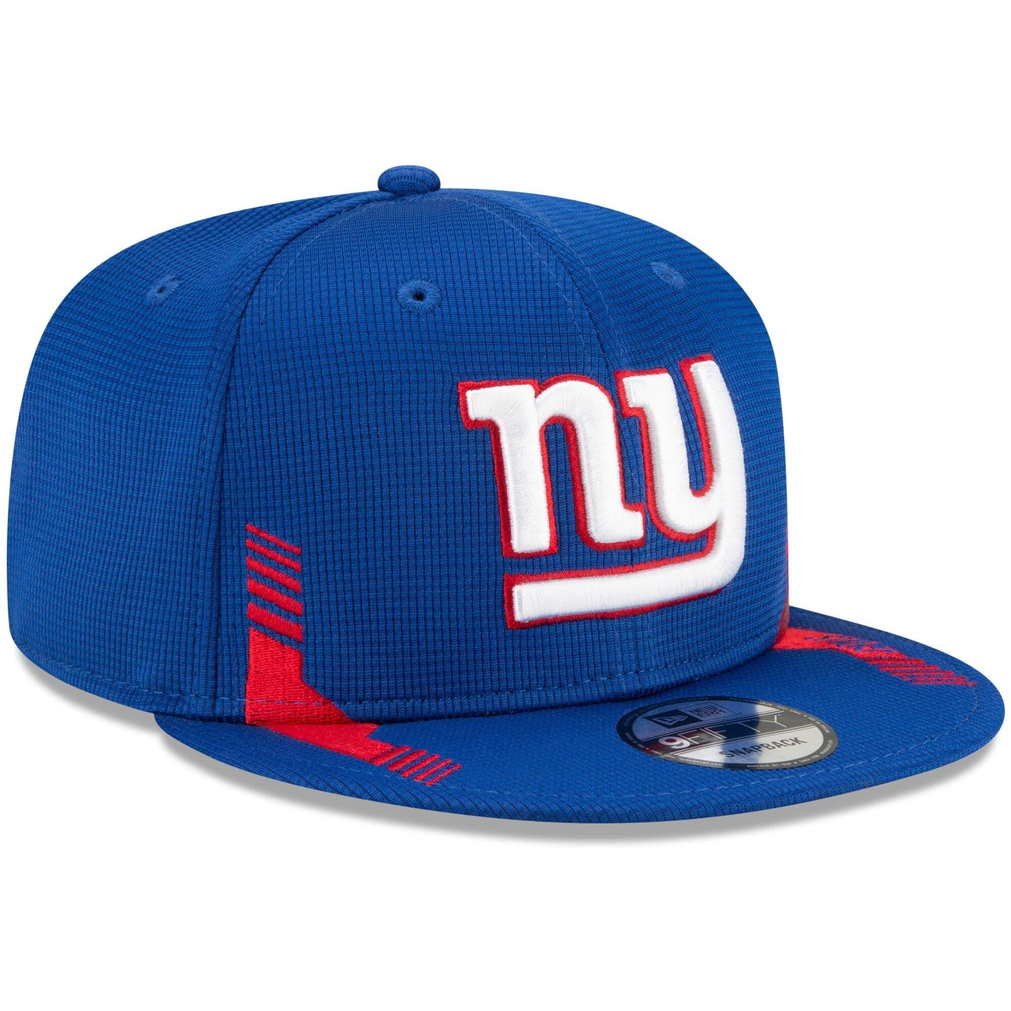 New Era Caps New York Giants New Era NFL 2021 Sideline Home 9FIFTY Snapback Hat - Blue