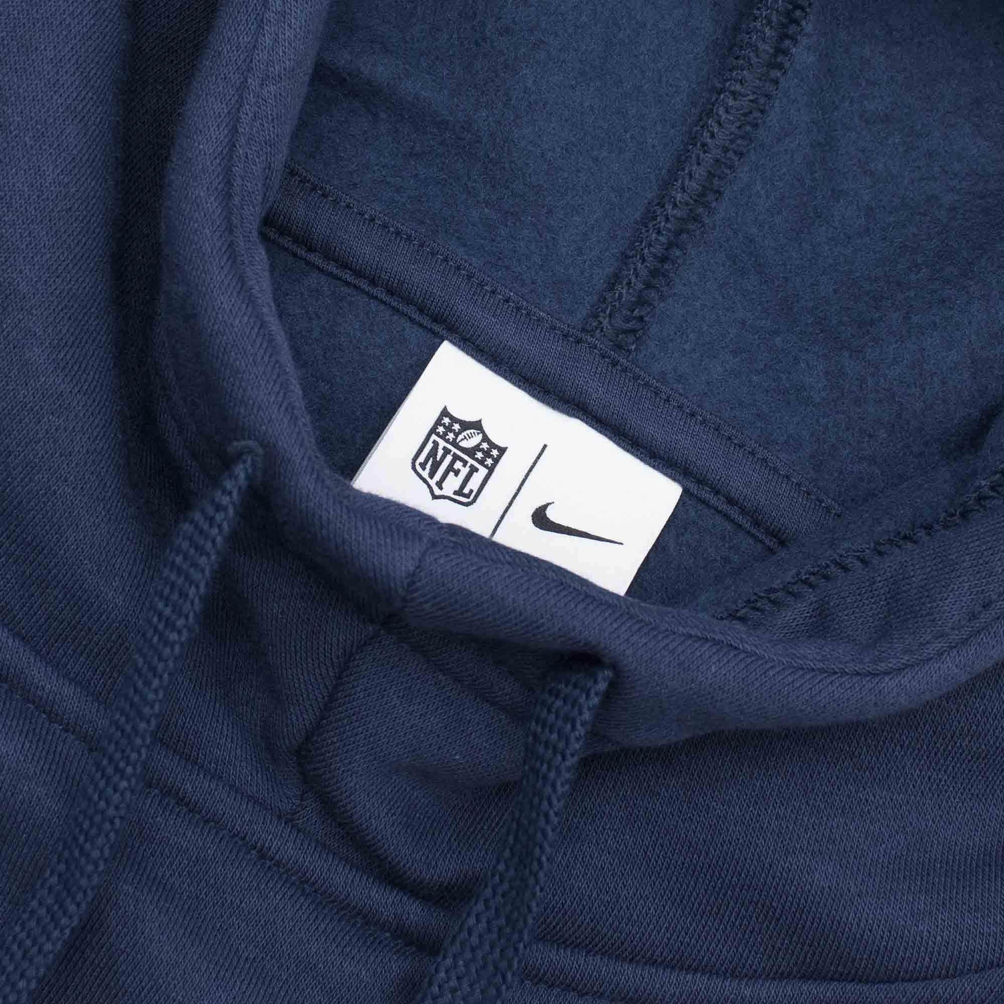 Nike Jumpers New York Giants Nike NFL Historic Fleece Hoodie Jumper - Navy