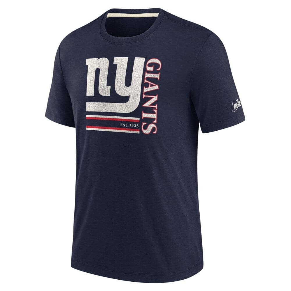 Nike T-Shirts New York Giants Nike NFL Historic Logo Tri-Blend T-Shirt - Navy