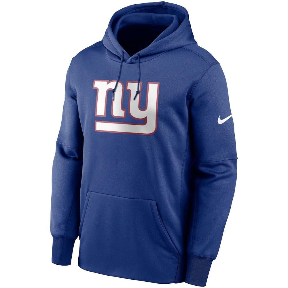 Nike Jumpers New York Giants Nike NFL Prime Logo Therma Hoodie Jumper - Rush Blue