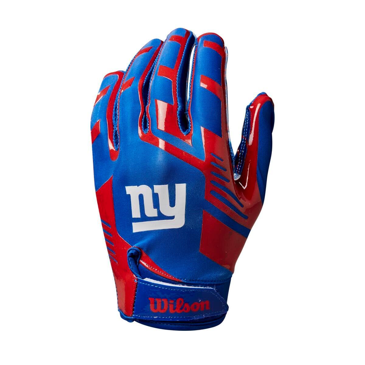 Wilson Sporting Goods Gloves New York Giants Wilson NFL Team Stretch Fit Receiver Gloves