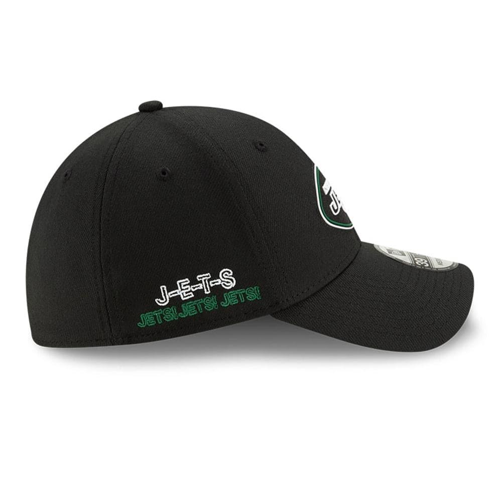 New Era Caps New York Jets New Era NFL 2020 Draft 39THIRTY Flex Fit Curve Hat - Black