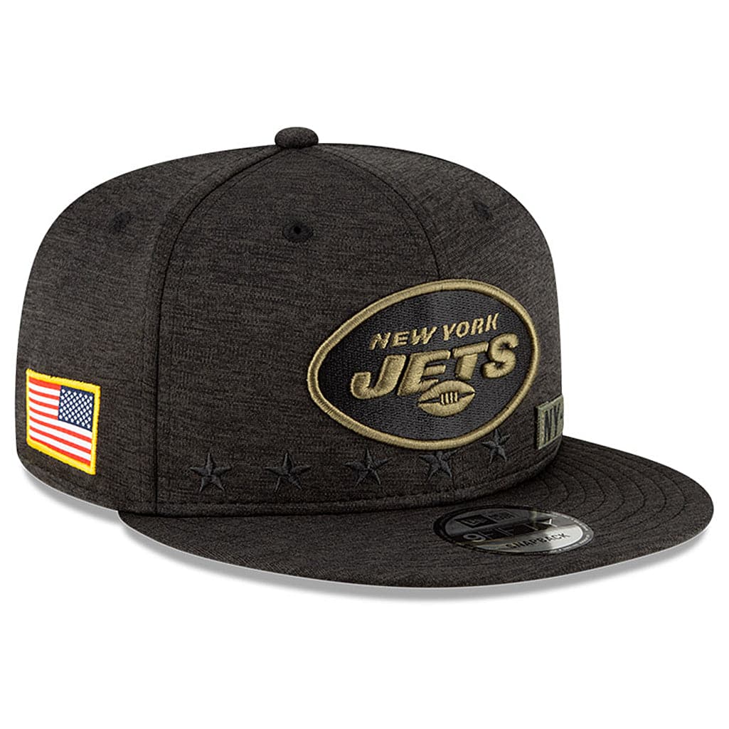 New Era Caps New York Jets New Era NFL 2020 Salute To Service 9FIFTY Snapback Hat - Black