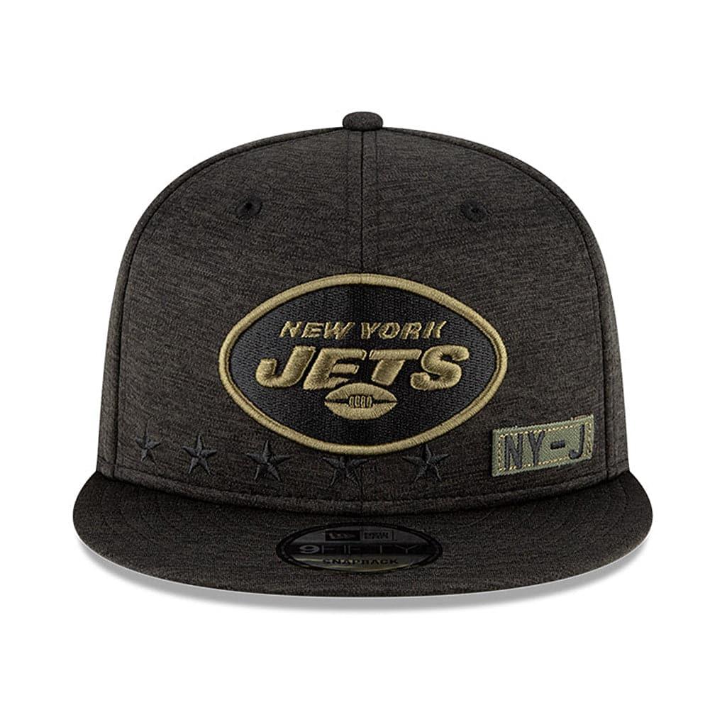 New Era Caps New York Jets New Era NFL 2020 Salute To Service 9FIFTY Snapback Hat - Black