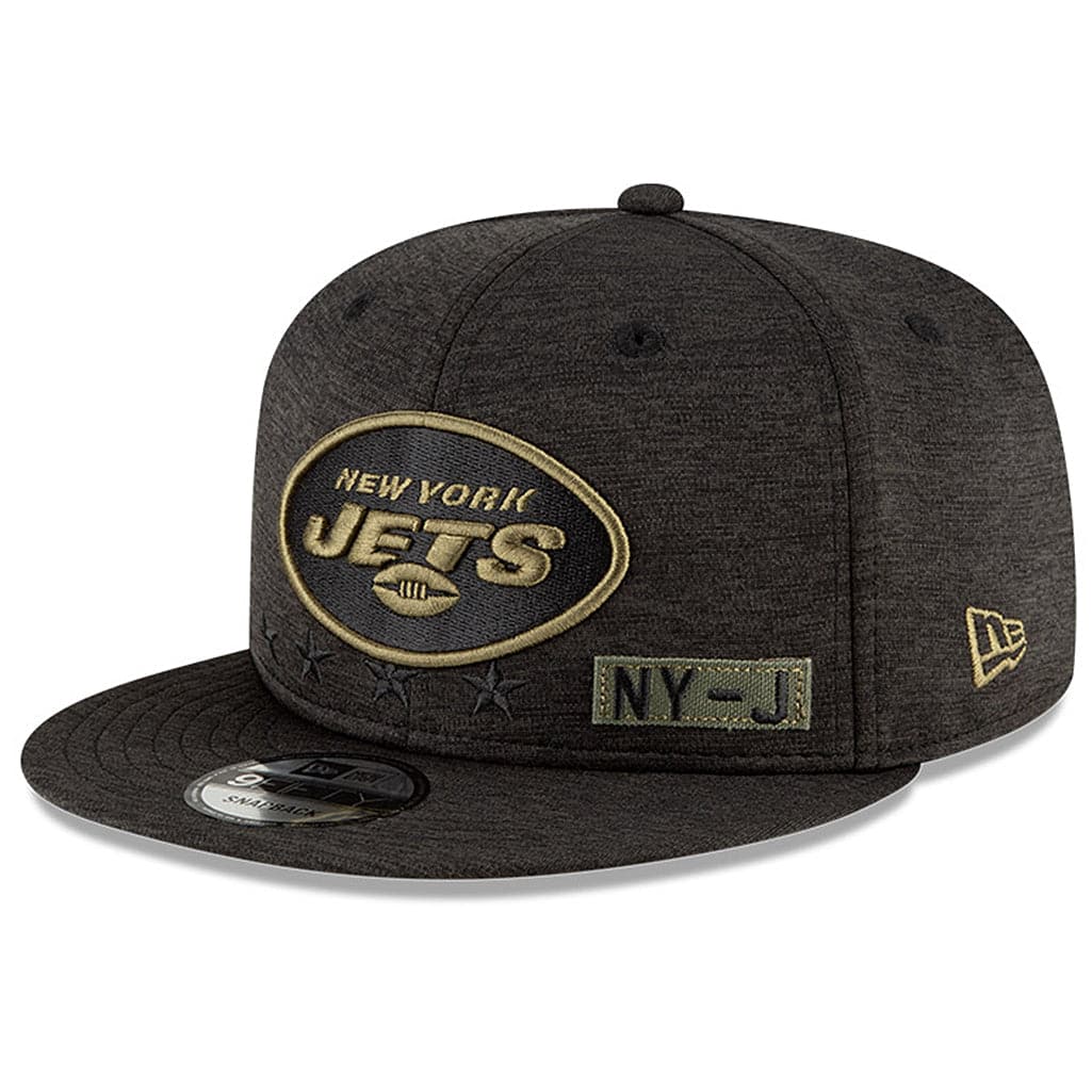 New Era Caps New York Jets New Era NFL 2020 Salute To Service 9FIFTY Snapback Hat - Black