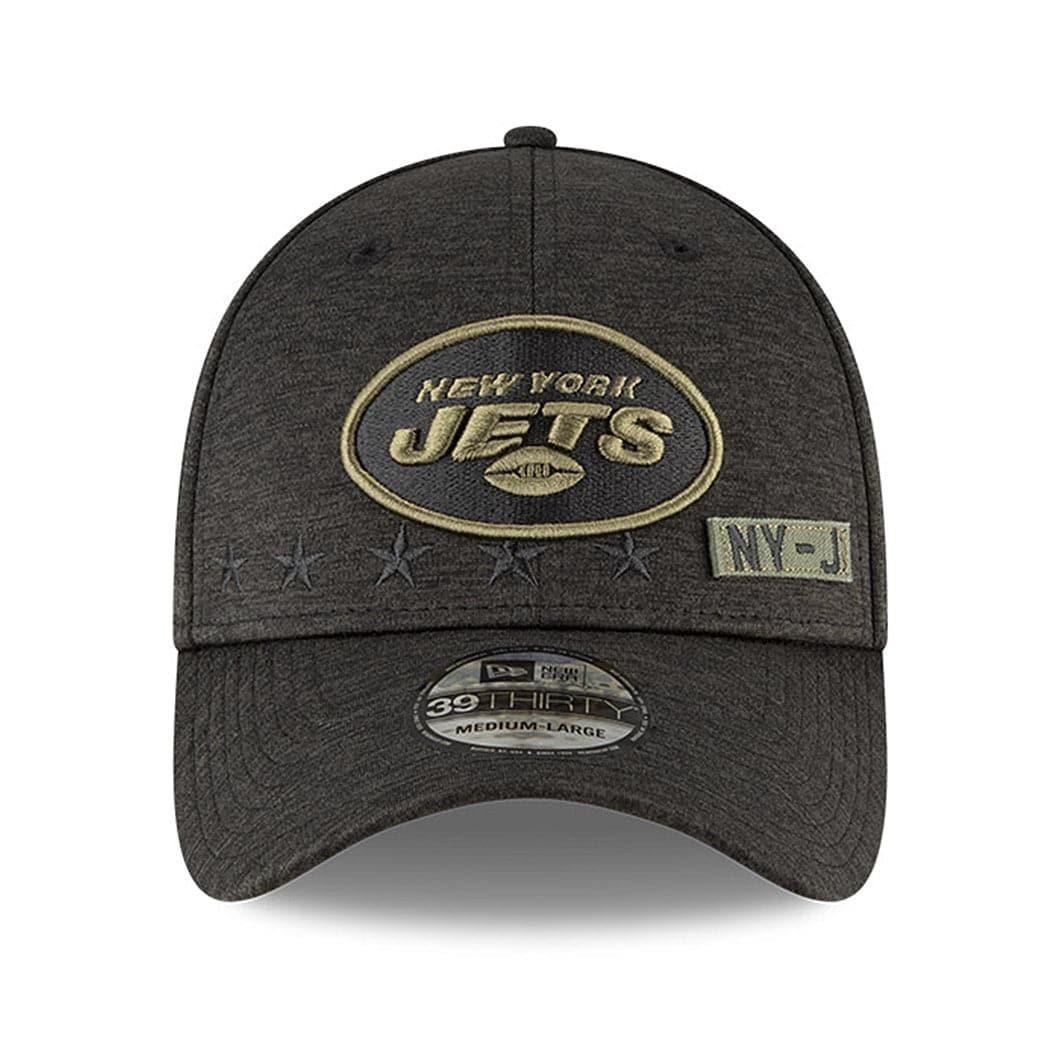 New Era Caps New York Jets New Era NFL 2020 Sideline 39THIRTY Flex Fit Curve Hat - Black