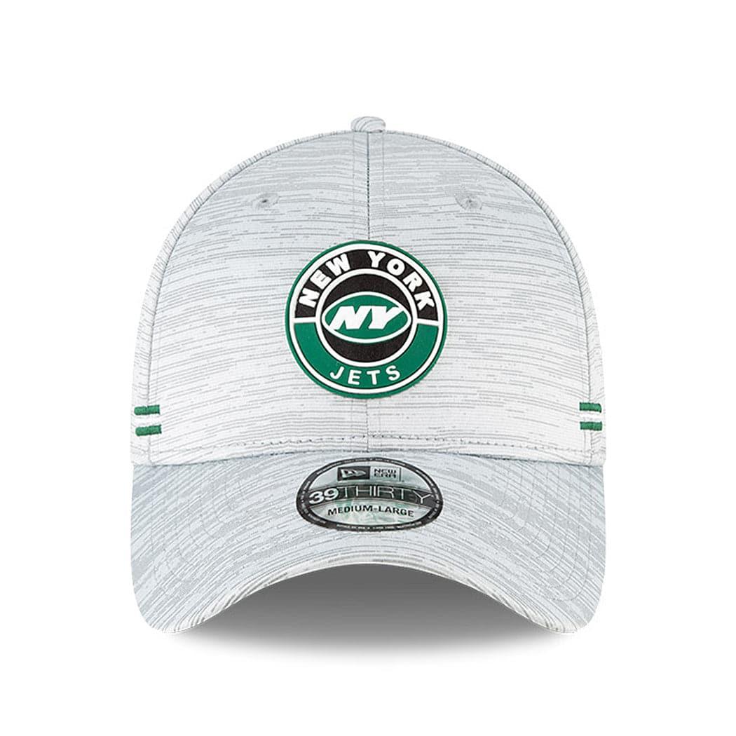 New Era Caps New York Jets New Era NFL 2020 Sideline 39THIRTY Flex Fit Curve Hat - Grey