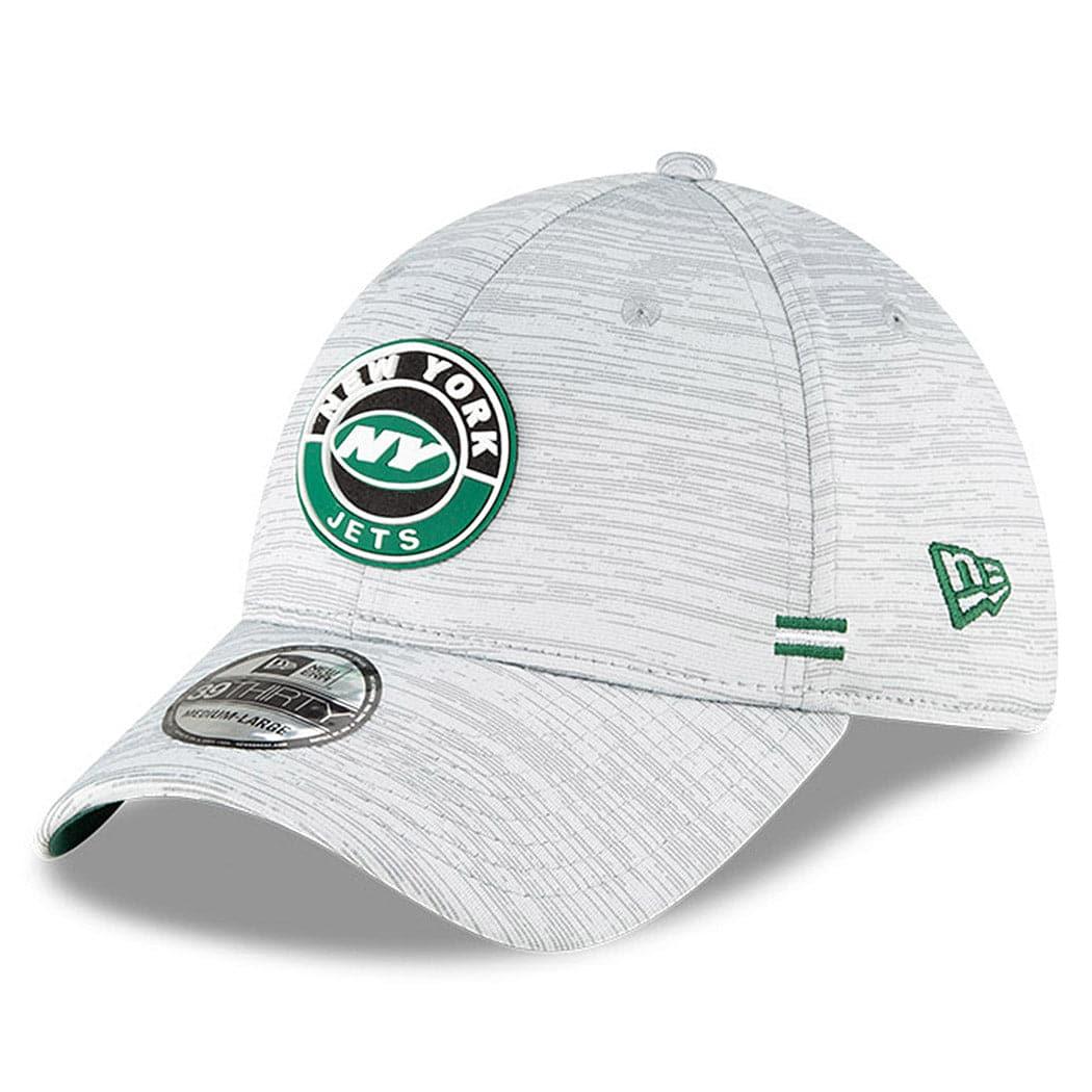 New Era Caps New York Jets New Era NFL 2020 Sideline 39THIRTY Flex Fit Curve Hat - Grey