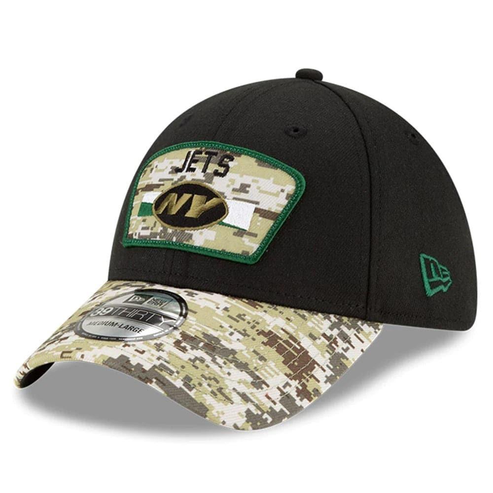 New Era Caps New York Jets New Era NFL 2021 Salute To Service 39THIRTY Flex Fit Hat - Black