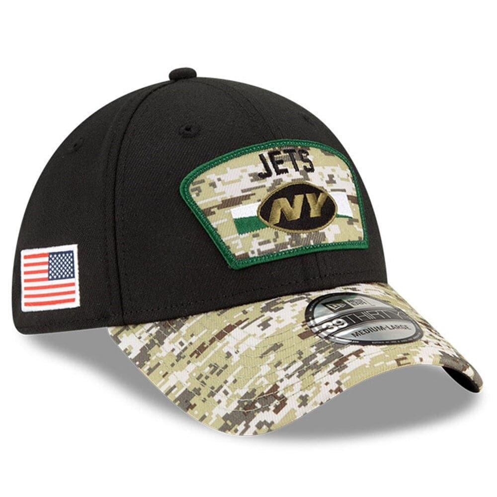 New Era Caps New York Jets New Era NFL 2021 Salute To Service 39THIRTY Flex Fit Hat - Black