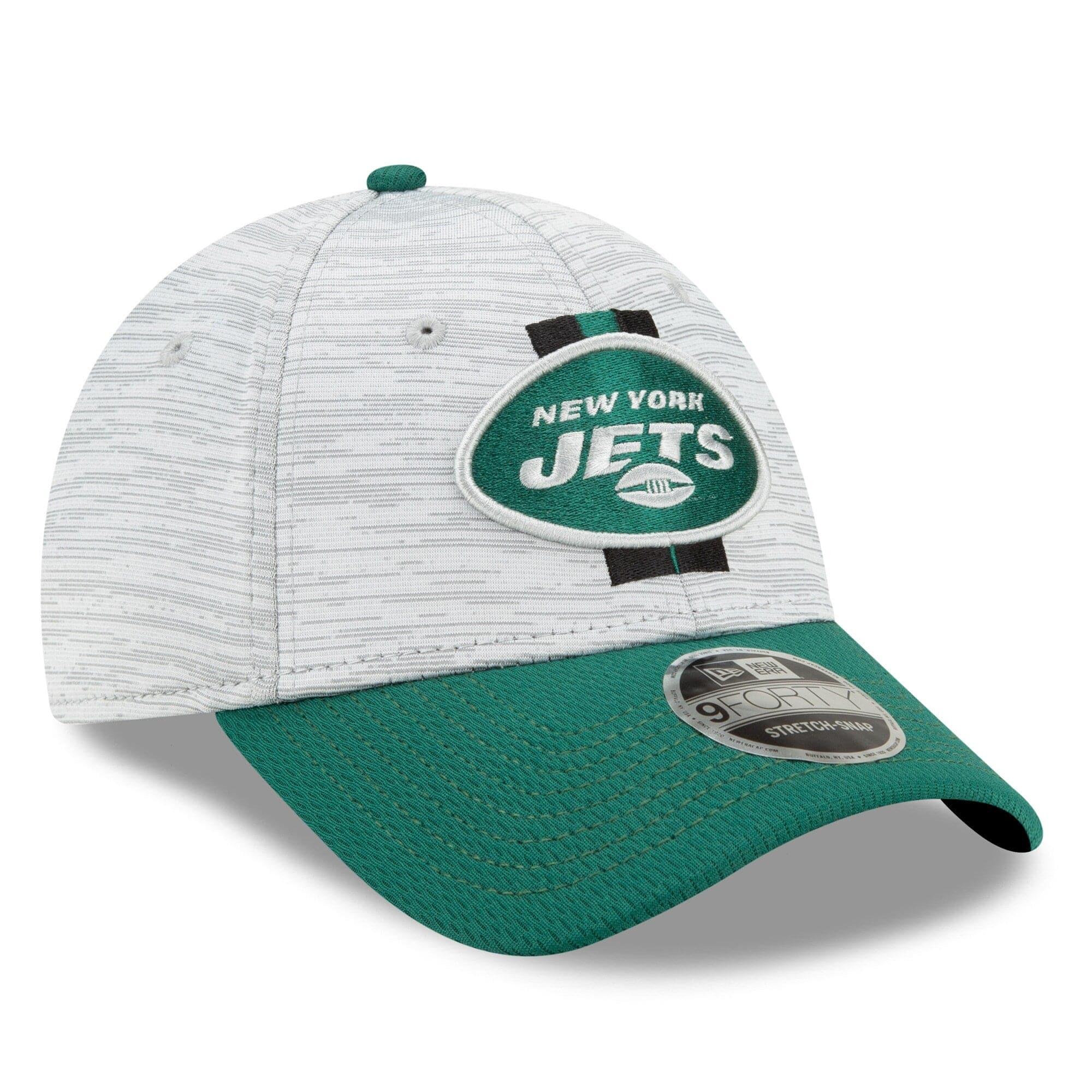 New Era Caps New York Jets New Era NFL 2021 Training Camp 9FORTY Curve Stretch Snapback Hat - Grey