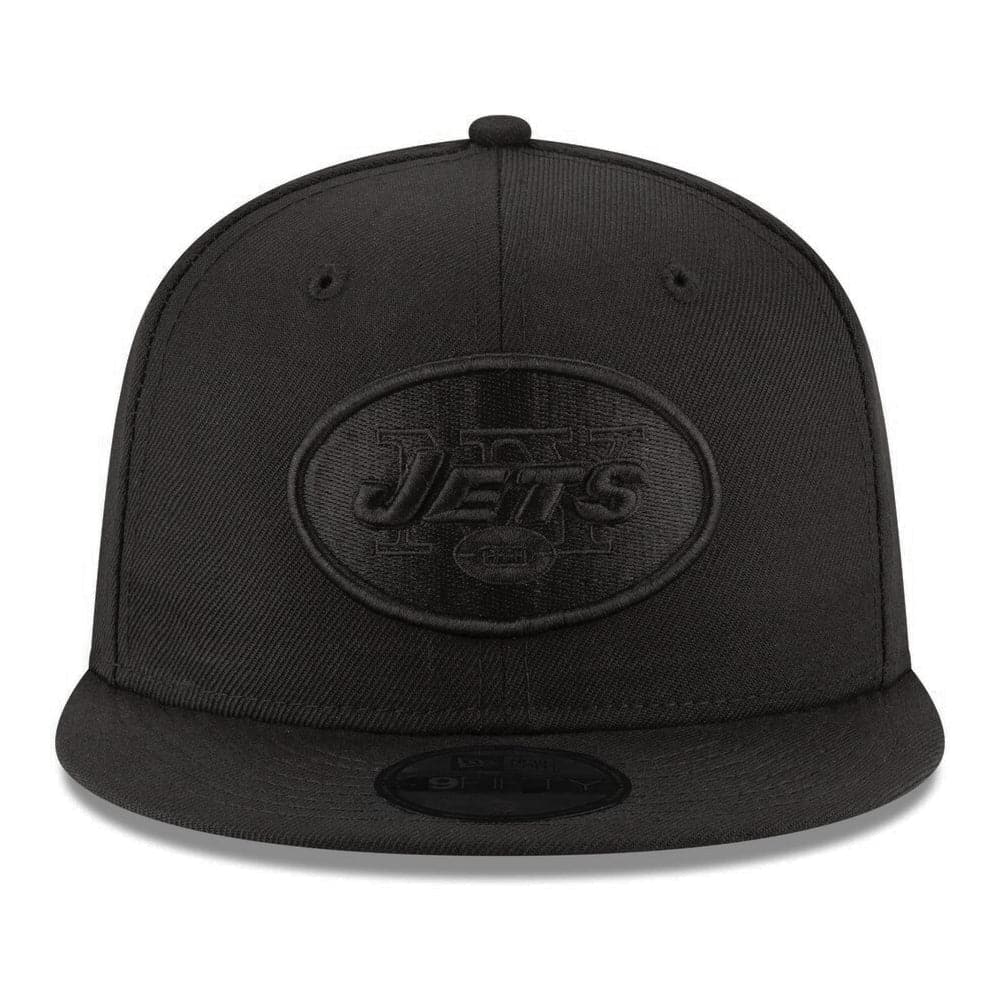New Era Caps New York Jets New Era NFL Black On Black 9FIFTY Snapback Hat - Black