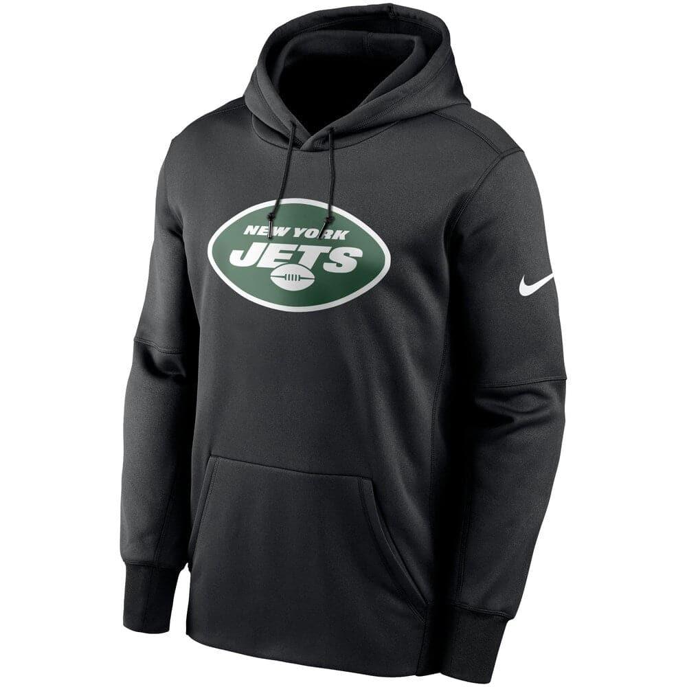 Nike Jumpers New York Jets Nike NFL Prime Logo Therma Hoodie Jumper - Black