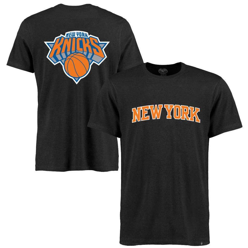 47 Brand T-Shirts New York Knicks '47 NBA Wordmark T-Shirt - Black