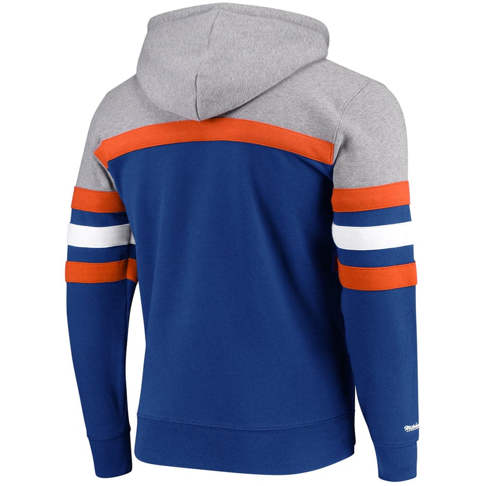Mitchell And Ness Jumpers New York Knicks Mitchell & Ness NBA Head Coach Premium Hoodie Jumper - Blue