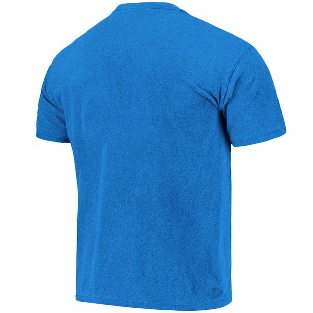 Mitchell And Ness T-Shirts New York Knicks Mitchell & Ness NBA Metallic Shadow Vintage T-Shirt - Faded Blue