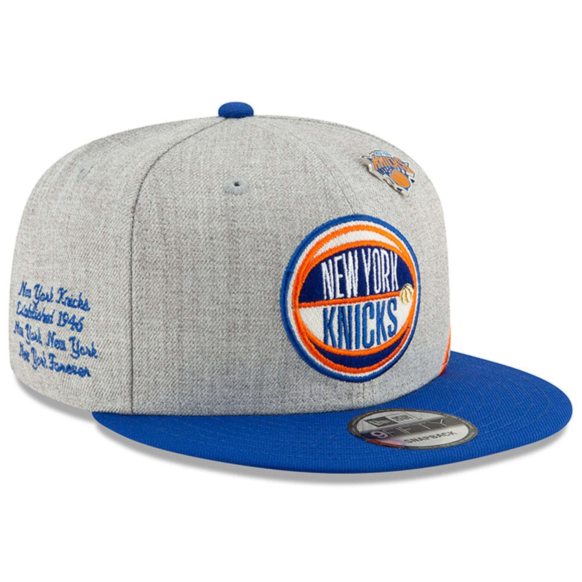 New Era Caps New York Knicks New Era 2019 NBA Draft 9FIFTY Snapback Hat - Heather