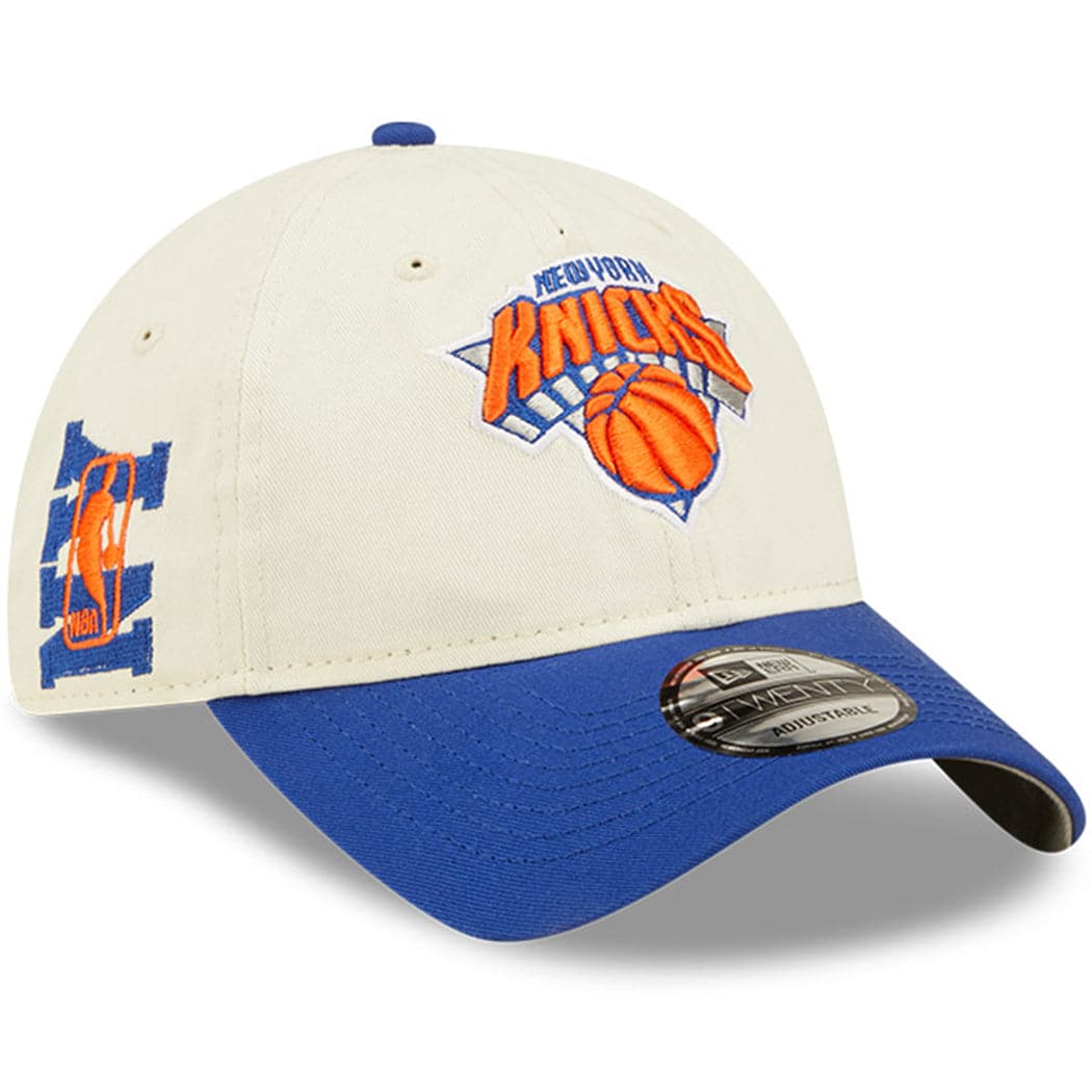 New Era Caps New York Knicks New Era NBA 2022 Draft 9TWENTY Strapback Hat - Cream