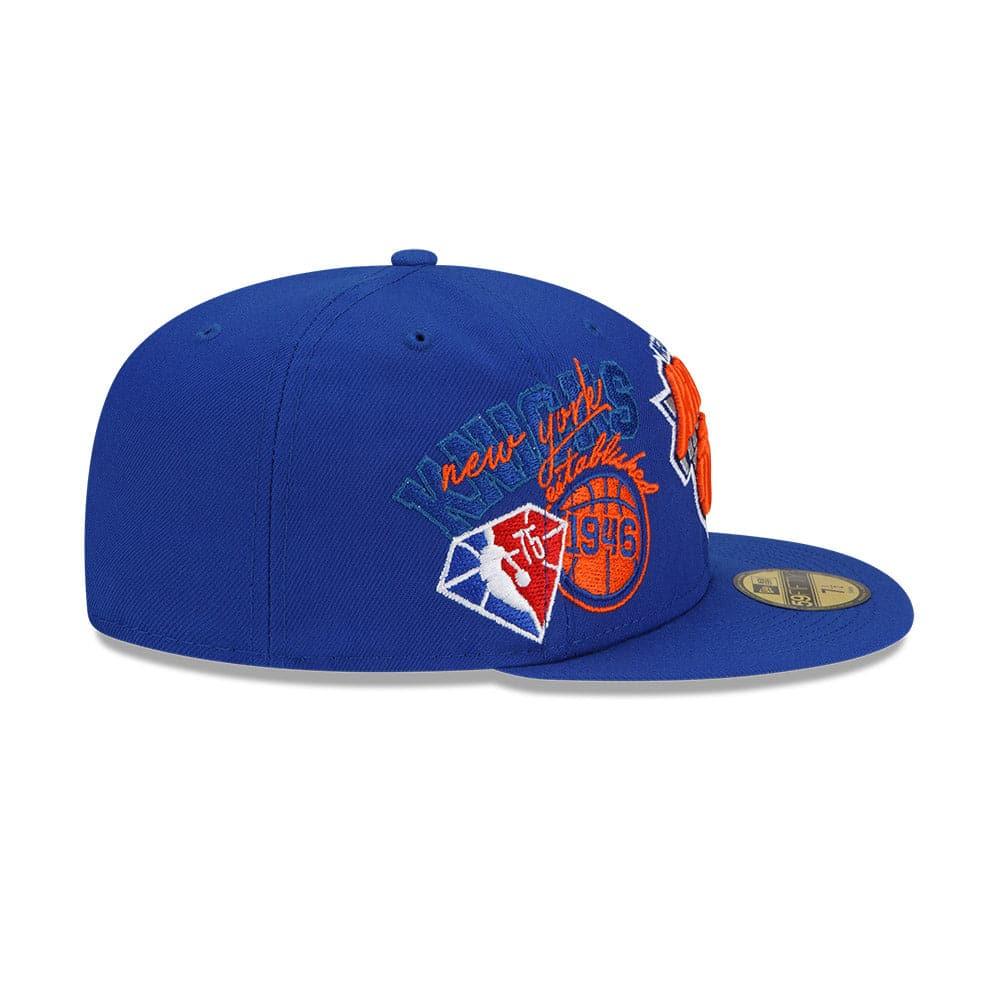 New Era Caps New York Knicks New Era NBA 21-22 Back Half 59FIFTY Fitted Hat - Blue