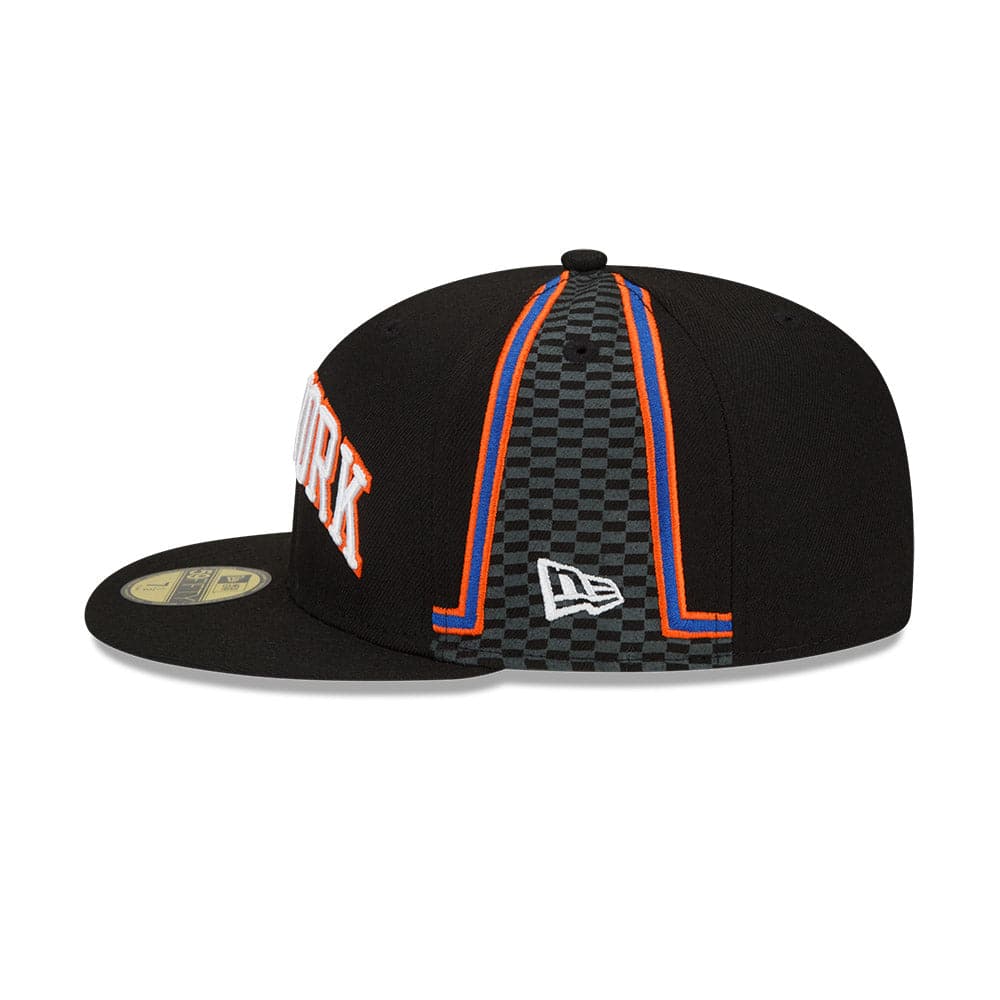 New Era Caps New York Knicks New Era NBA 21-22 City Edition 59FIFTY Fitted Hat - Black