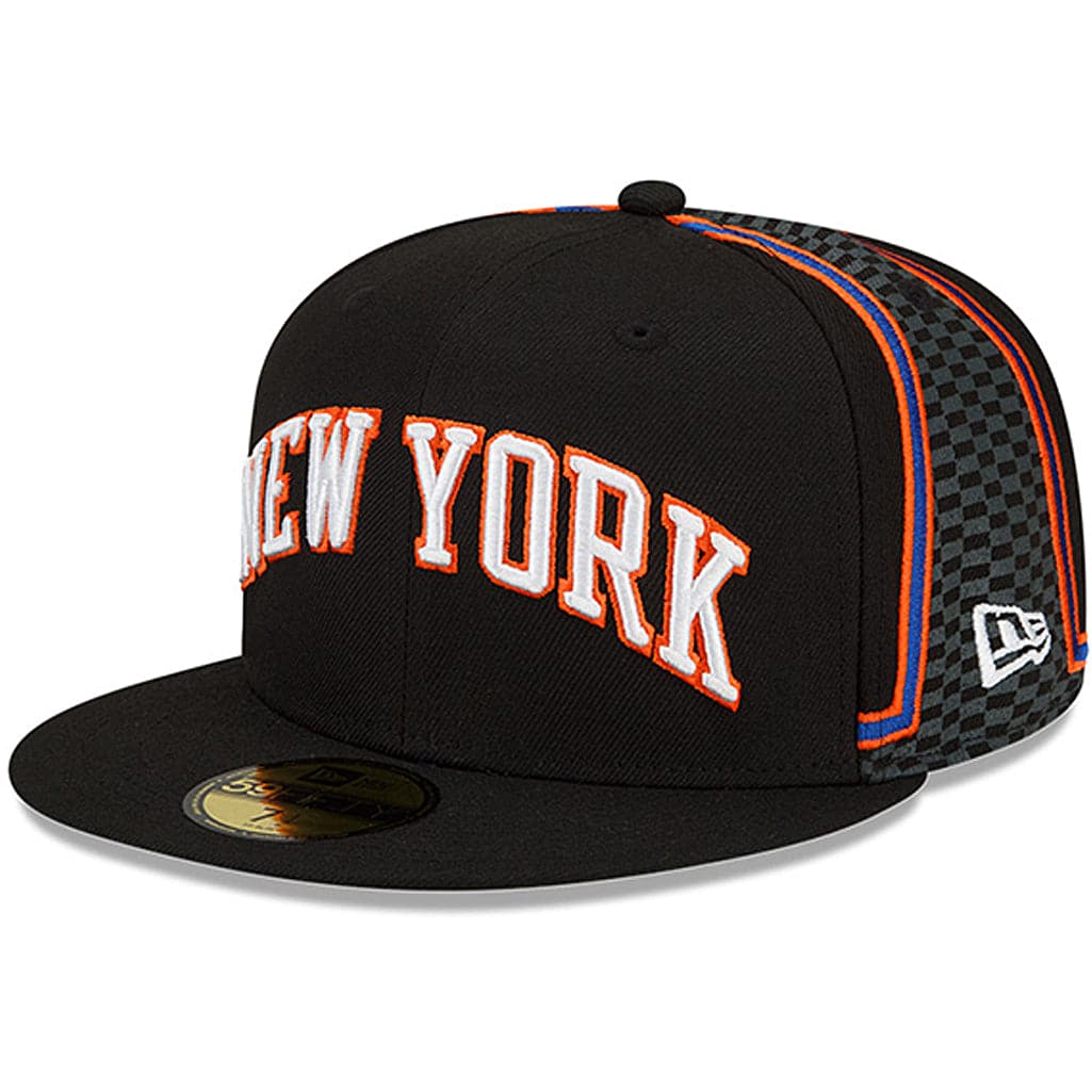New Era Caps New York Knicks New Era NBA 21-22 City Edition 59FIFTY Fitted Hat - Black