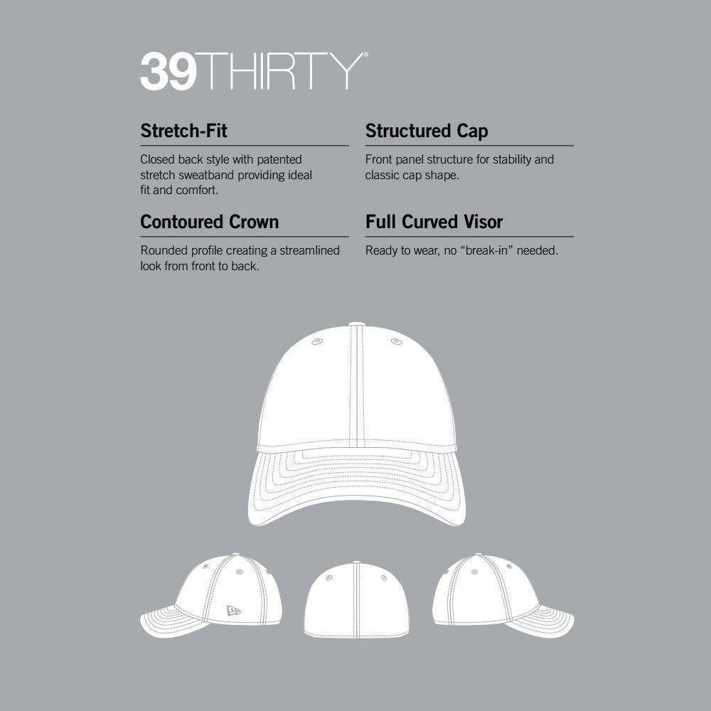 New Era Caps New York Knicks New Era NBA Black & White 39THIRTY Stretch-Fit Curve Hat