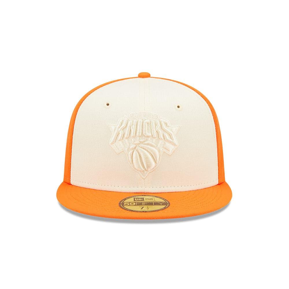 New Era Caps New York Knicks New Era NBA Tonal 2-Tone 59FIFTY Fitted Hat - Orange