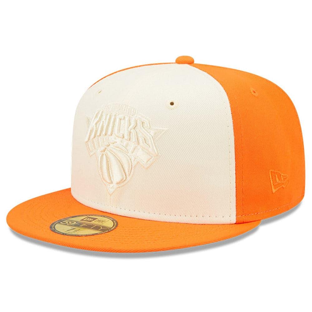 New Era Caps New York Knicks New Era NBA Tonal 2-Tone 59FIFTY Fitted Hat - Orange