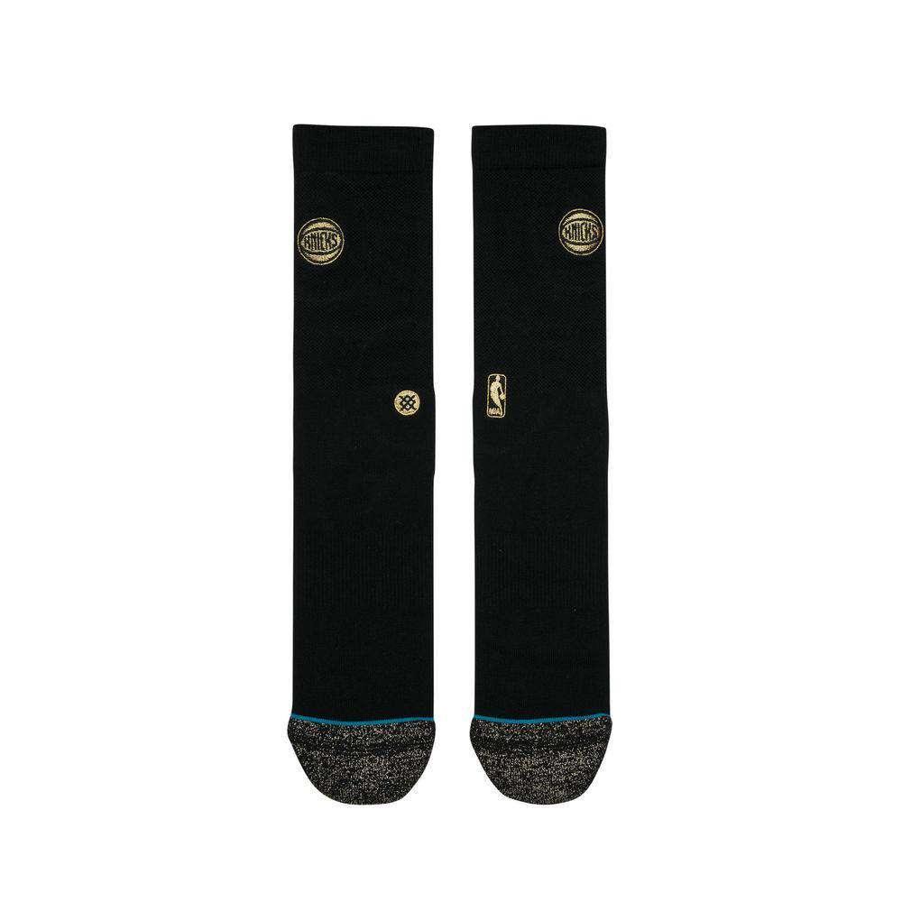 Stance Socks New York Knicks Stance NBA Gold Trophy Crew Socks - Black